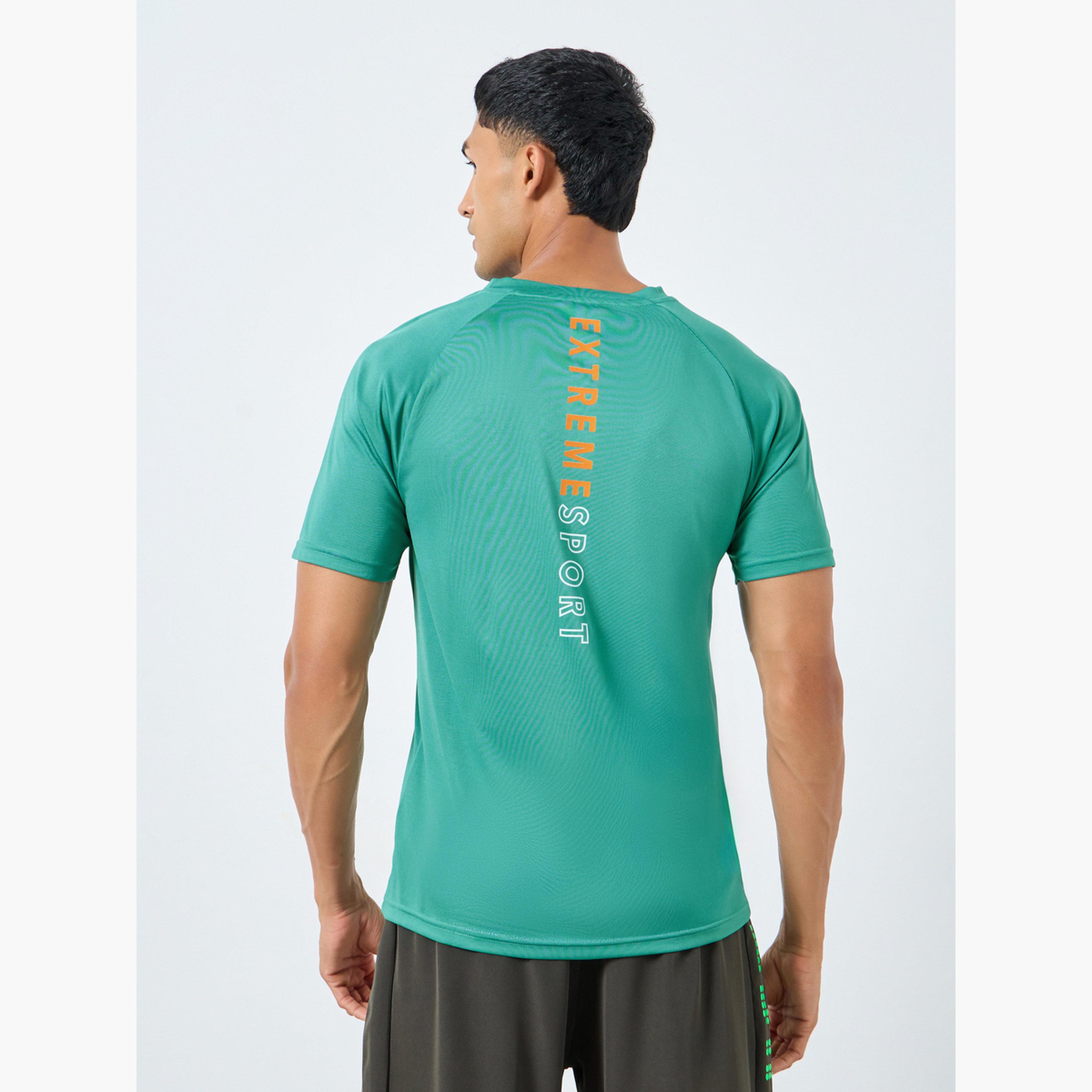 Styli Raglan Sleeve Core Athleisure T-Shirt with Back Print-men-clothing-sportswearandactivewear-tshirtsandpolos-image-5