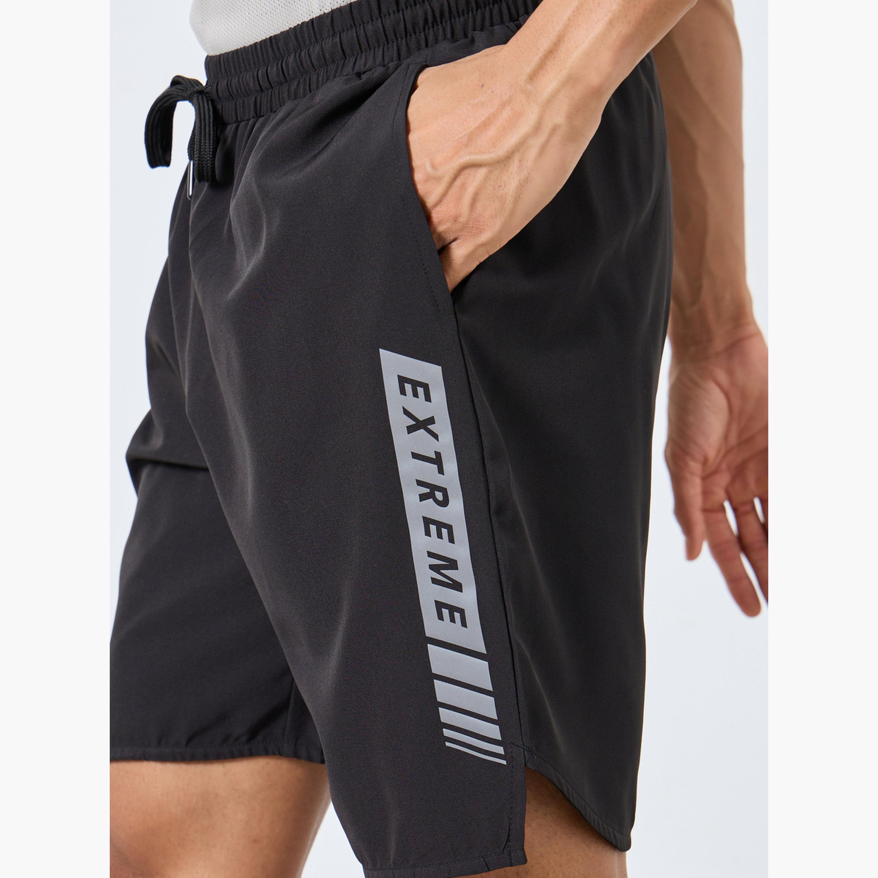 Styli Workout Shorts with Print Detail-sports-men-clothing-bottoms-shorts-image-3