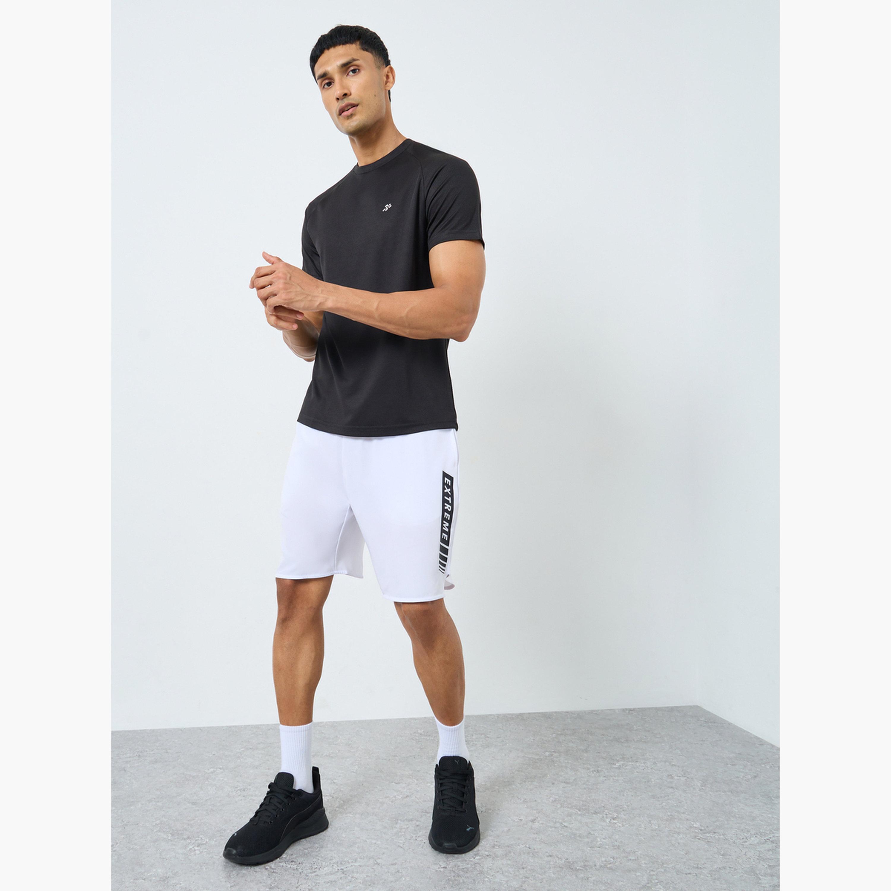 Styli Men Workout Shorts with Print Detail-men-clothing-sportswearandactivewear-bottoms-shorts-image-2