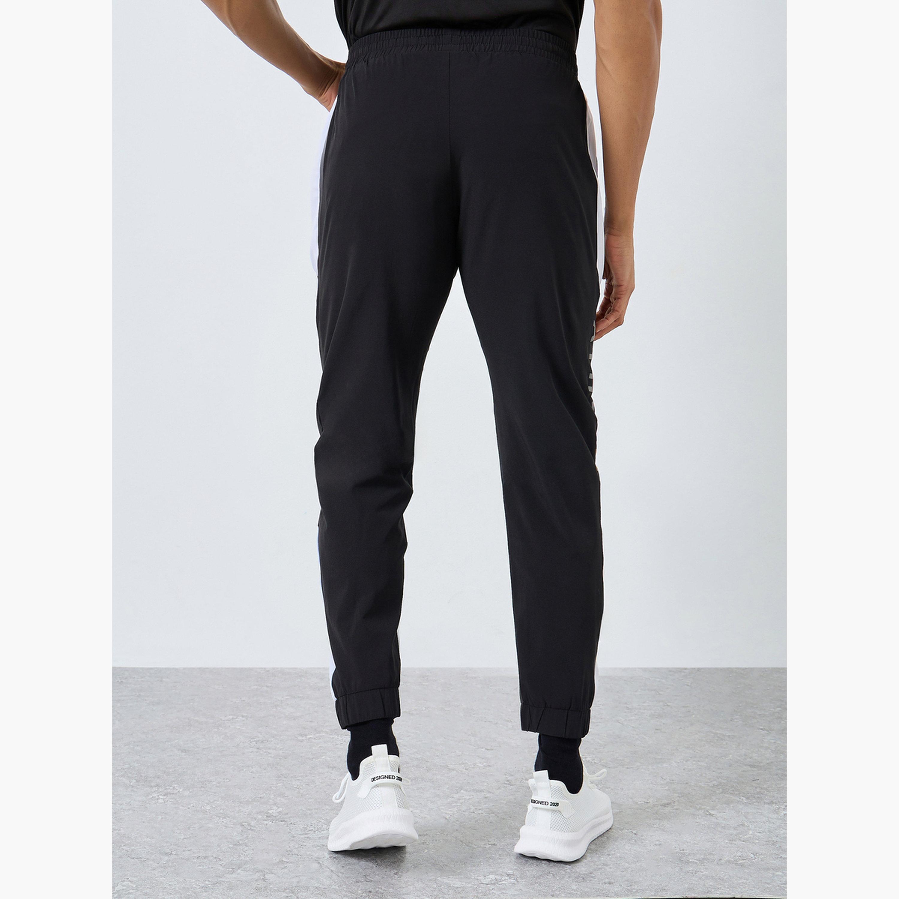 Styli Regular Fit Joggers with Side Panel and Print Detail-men-clothing-sportswearandactivewear-bottoms-joggers-image-4