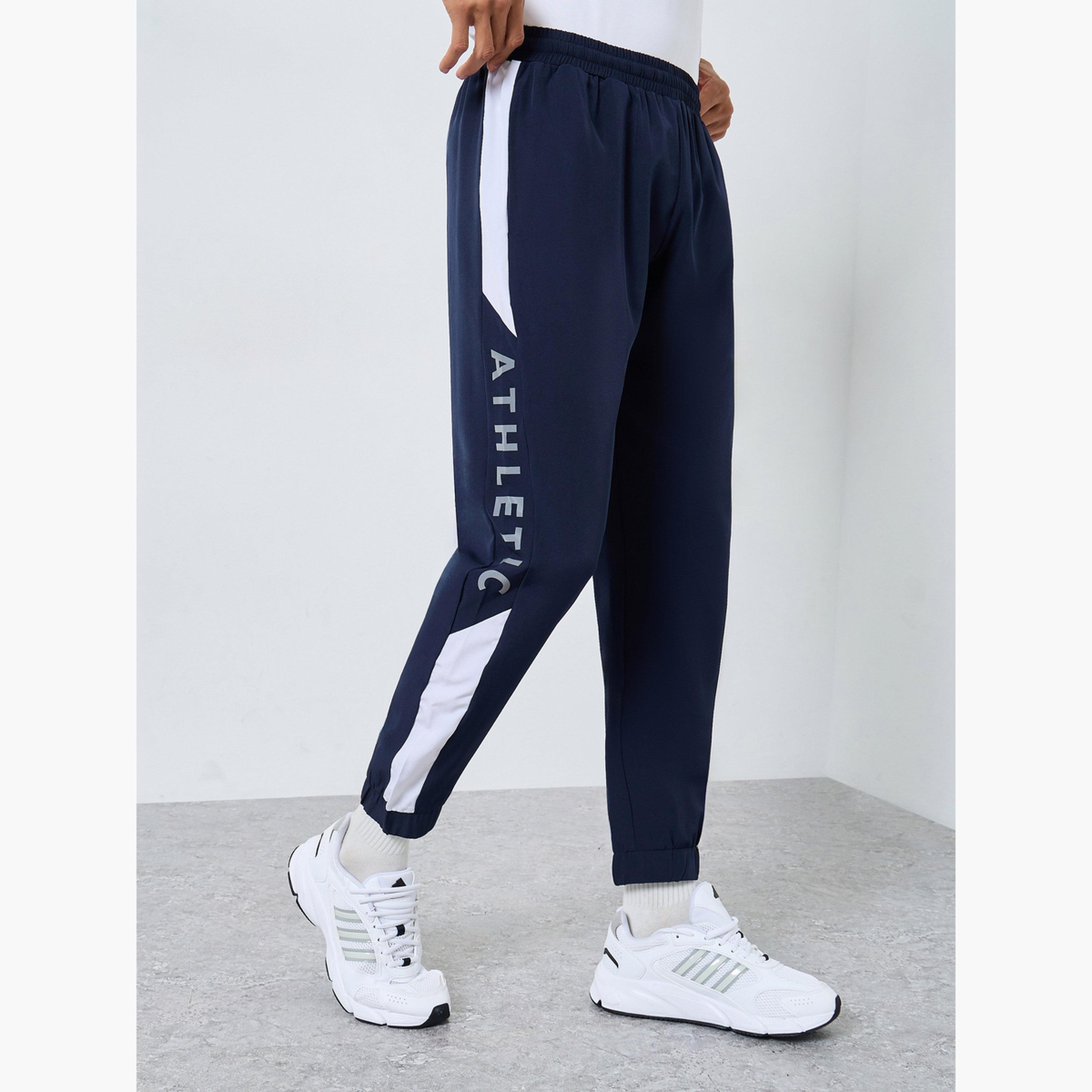 Styli Regular Fit Joggers with Side Panel and Print Detail-men-clothing-sportswearandactivewear-bottoms-joggers-image-1