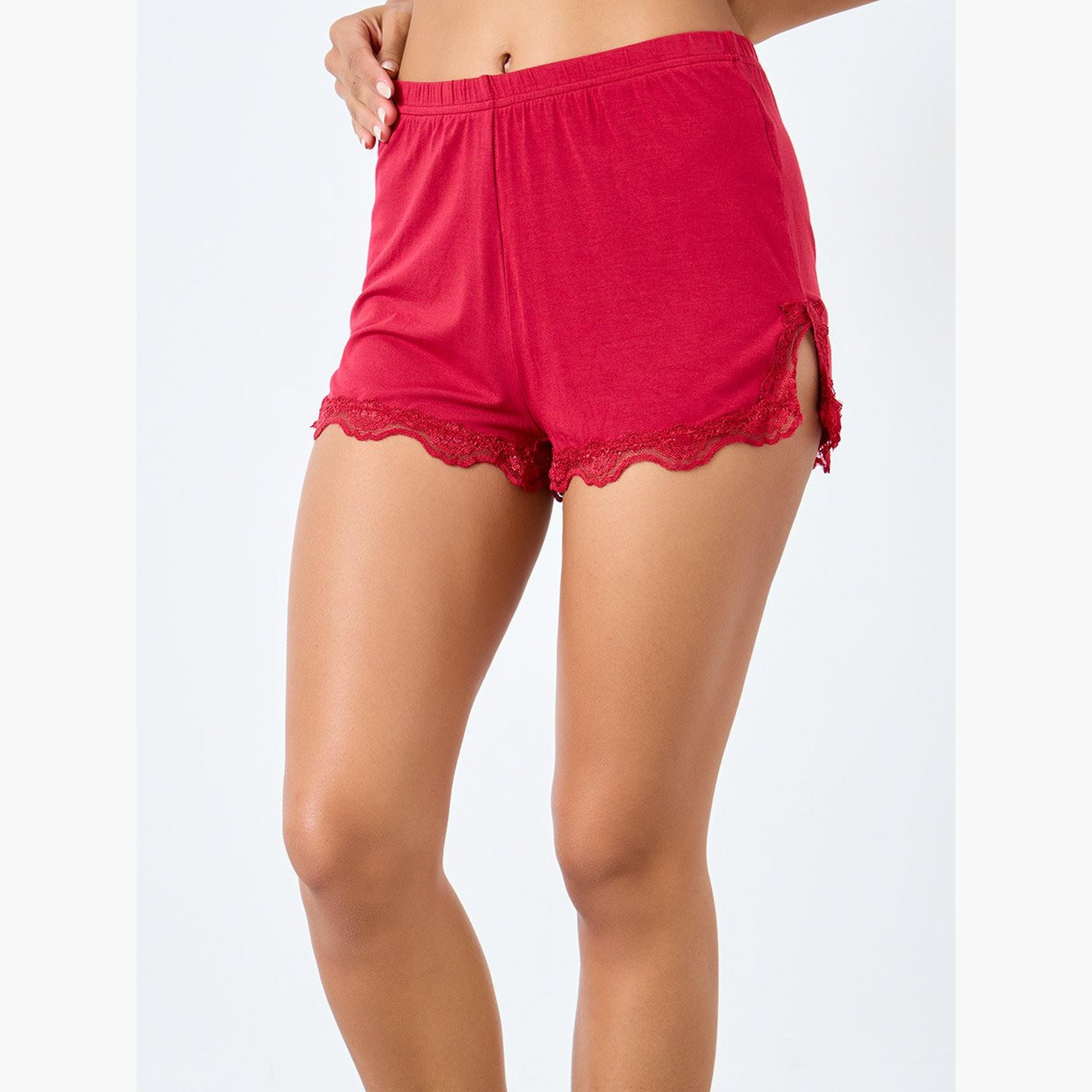 ستايلي - ملابس نوم كامي وشورت من الدانتيل-women-clothing-lingerie-lingeriesets-image-4