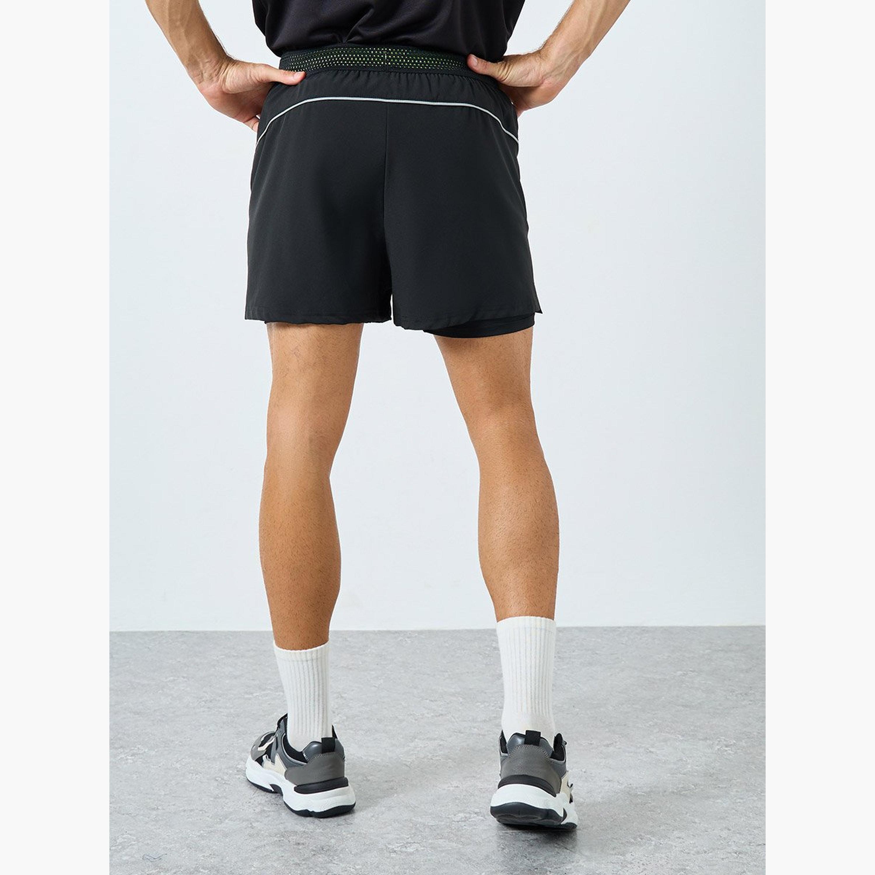 Styli Black Men 2 in 1 Running Shorts-sports-men-clothing-bottoms-shorts-image-4