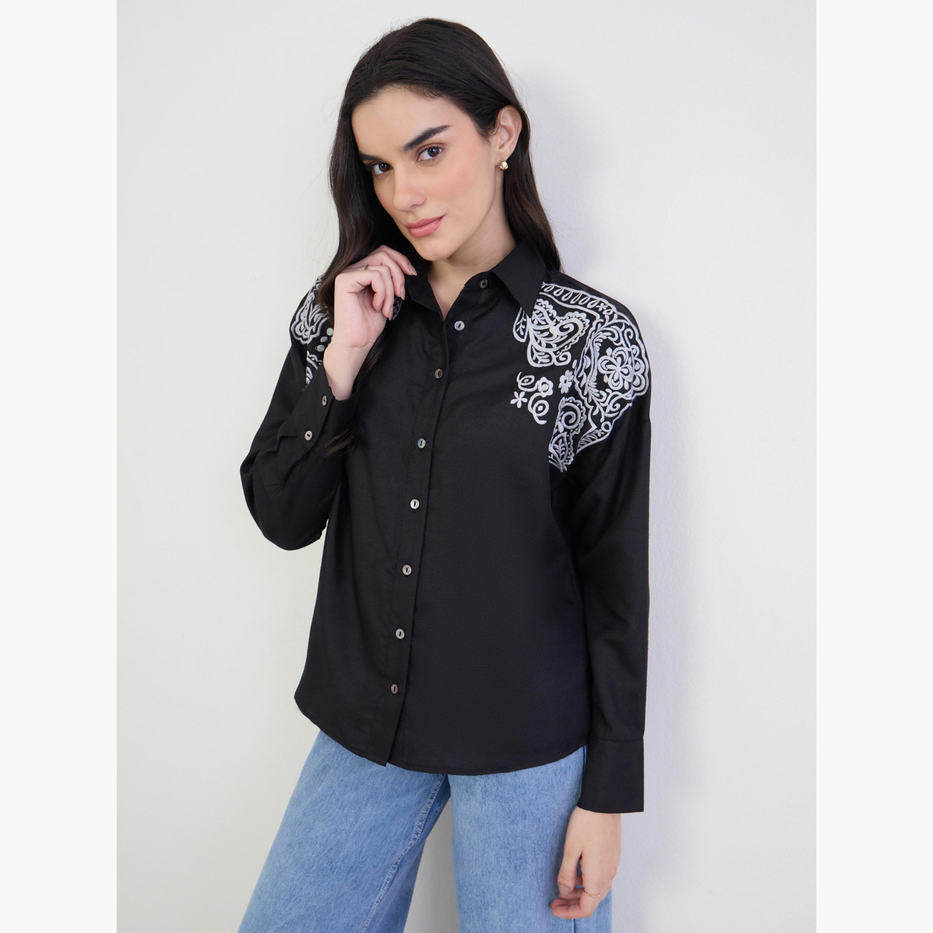 طقم قميص بأزرار وبنطلون-women-clothing-shirtsandblouses-shirts-image-3