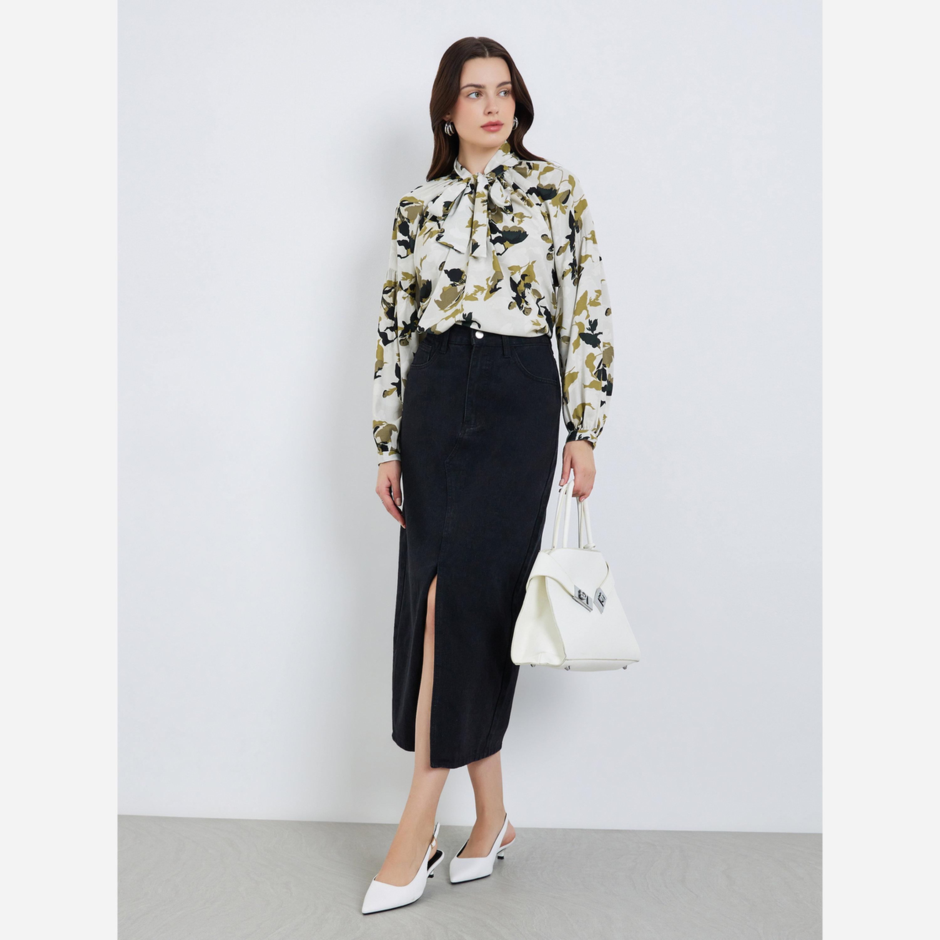 ستايلي - بلوزة للنساء طبعة زهور-women-clothing-shirtsandblouses-blouses-image-2