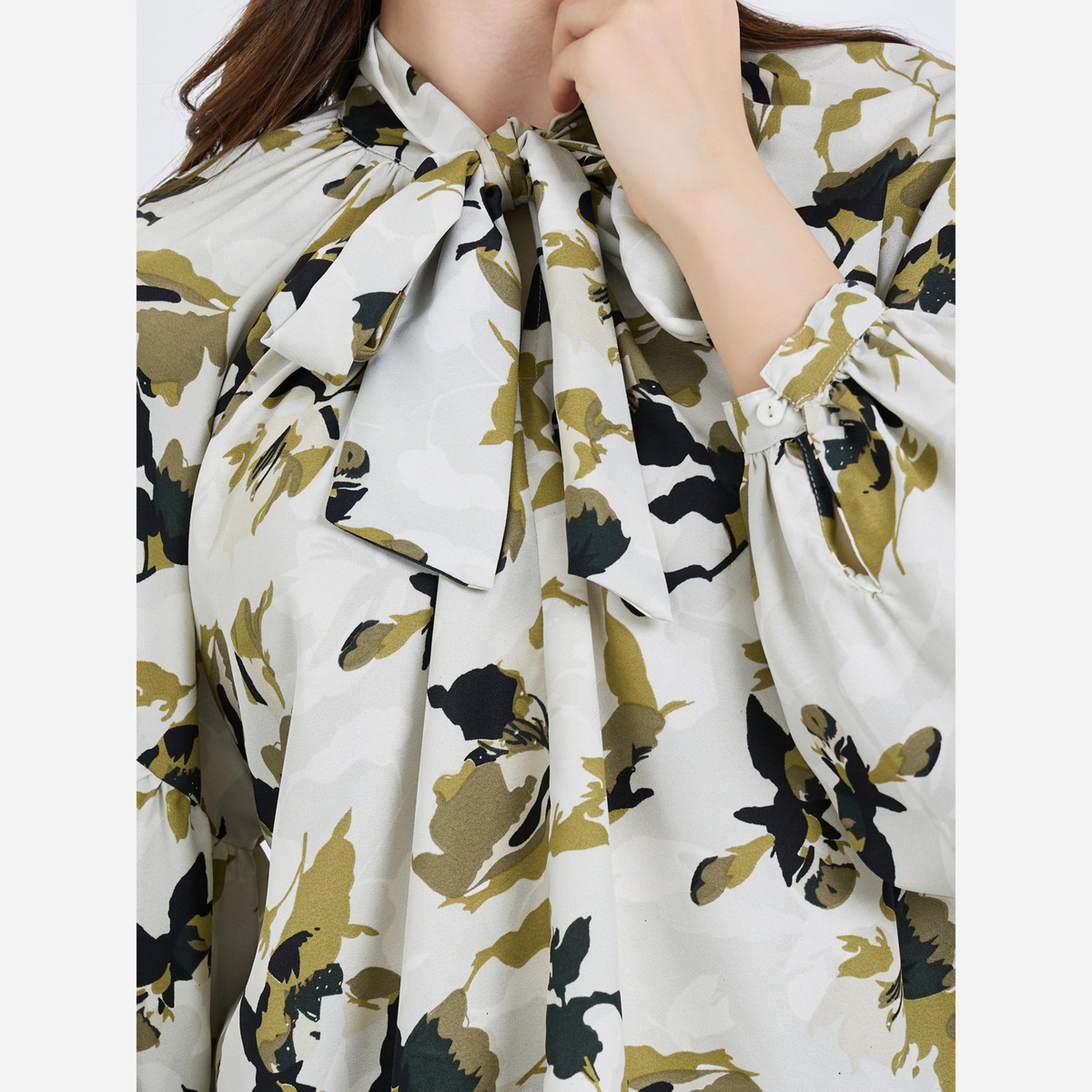 ستايلي - بلوزة للنساء طبعة زهور-women-clothing-shirtsandblouses-blouses-image-4