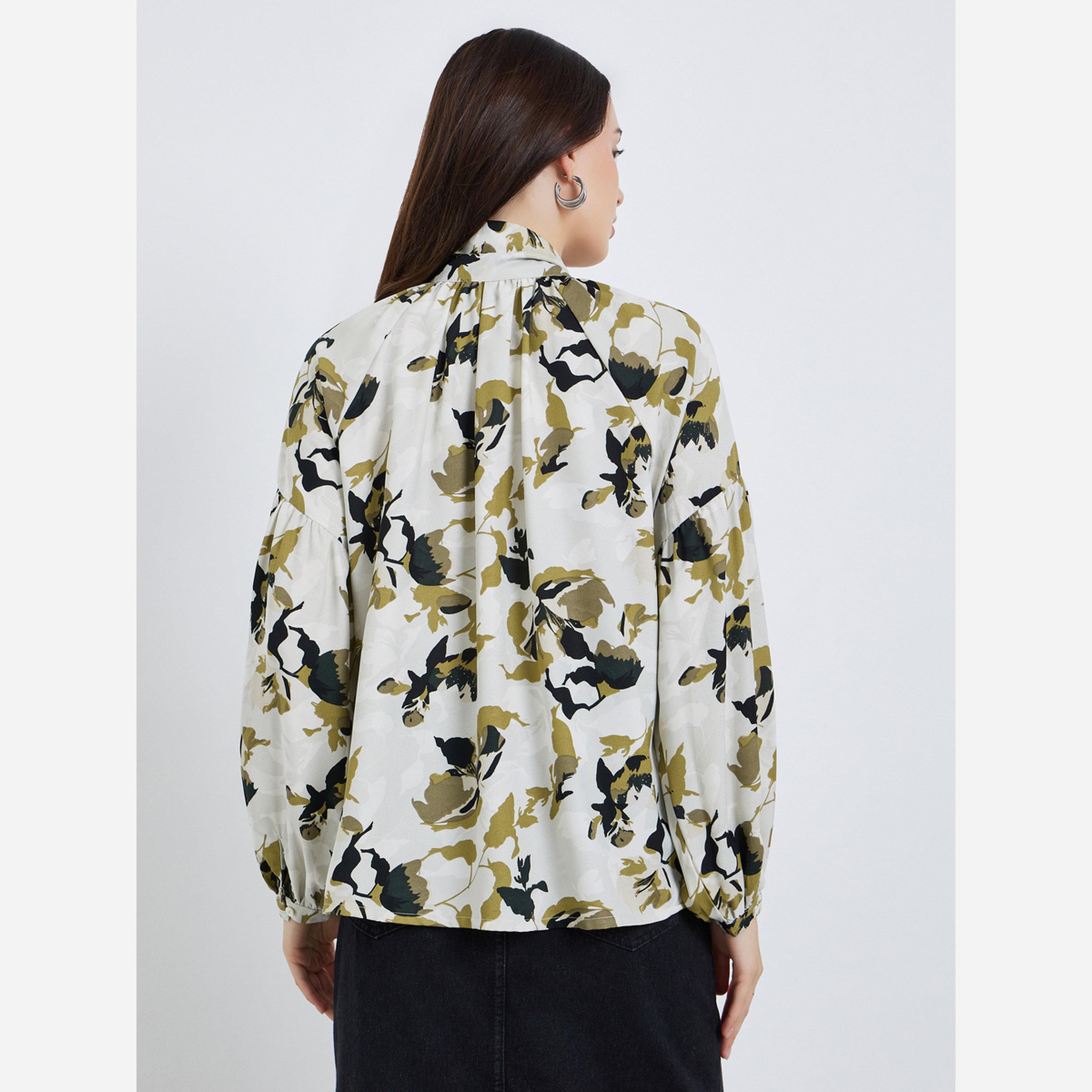 ستايلي - بلوزة للنساء طبعة زهور-women-clothing-shirtsandblouses-blouses-image-5