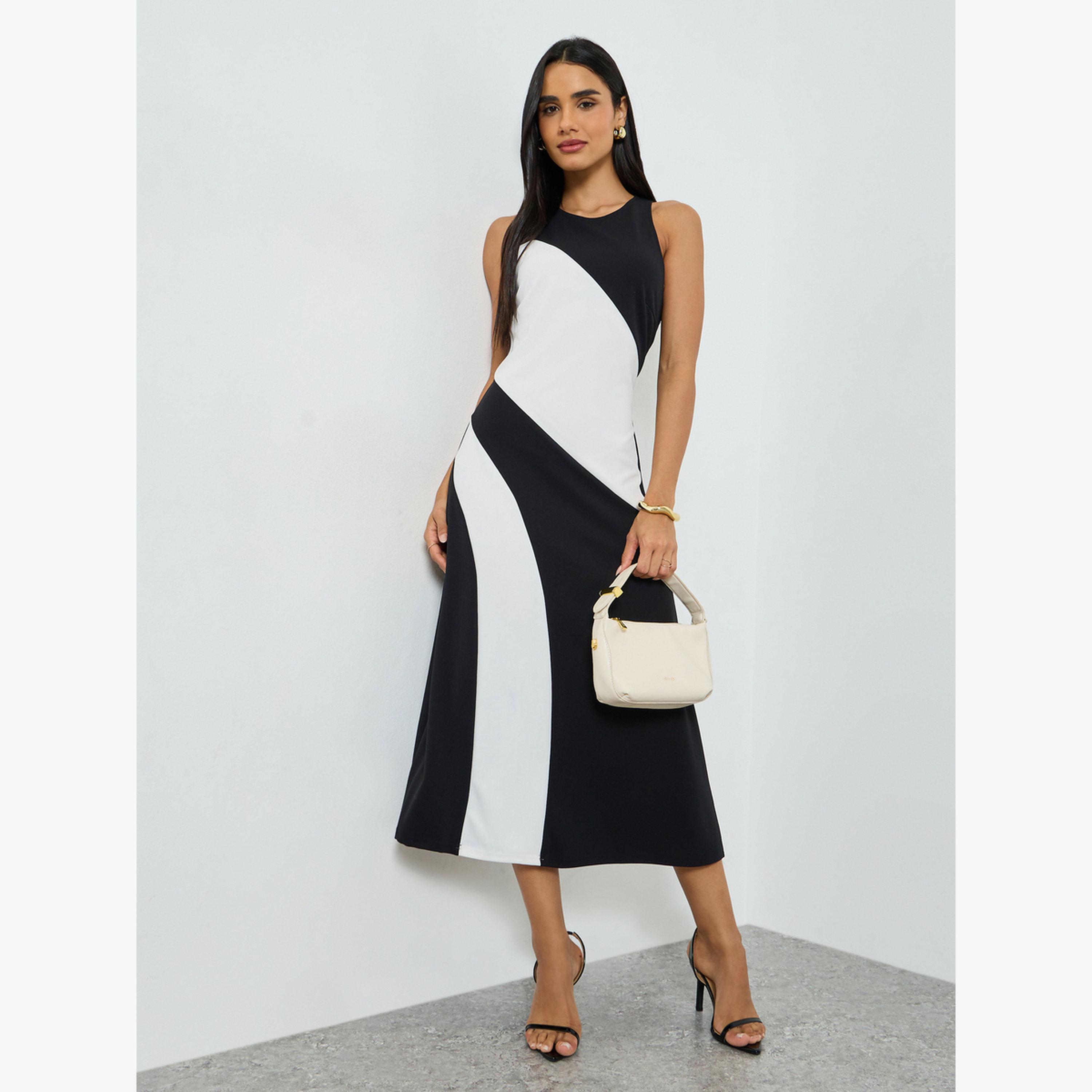 Take Two Color Block Sleeveless Midi Dress-women-clothing-dresses-image-1