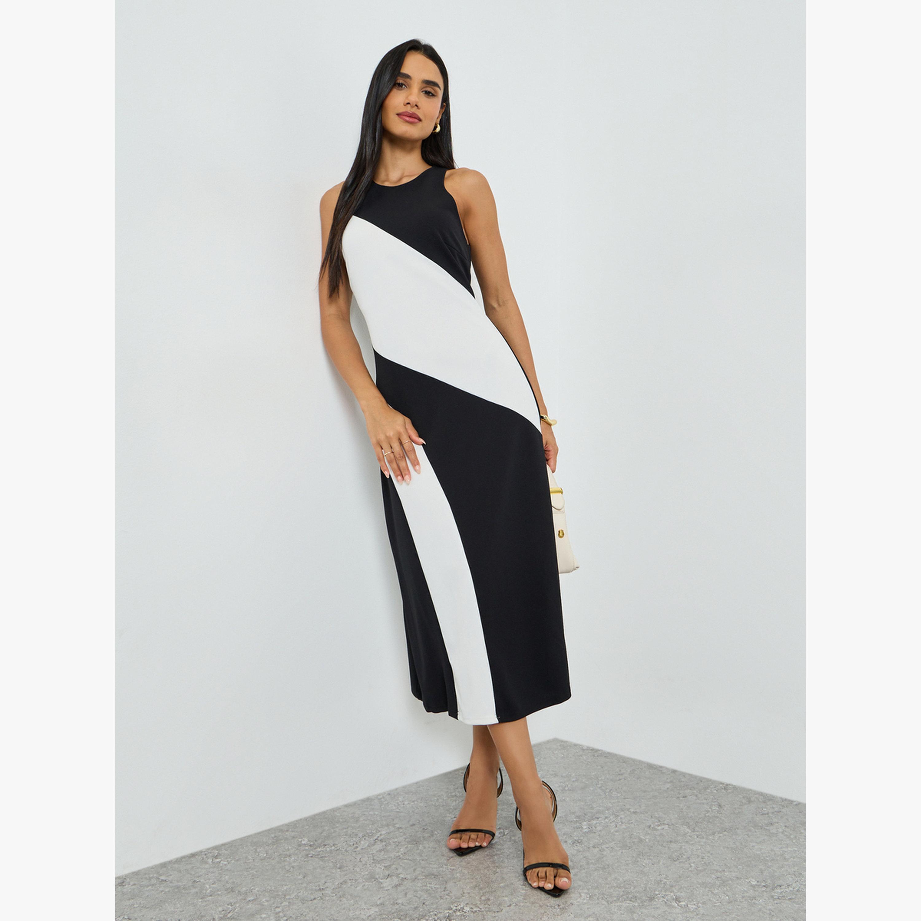 Take Two Color Block Sleeveless Midi Dress-women-clothing-dresses-image-4