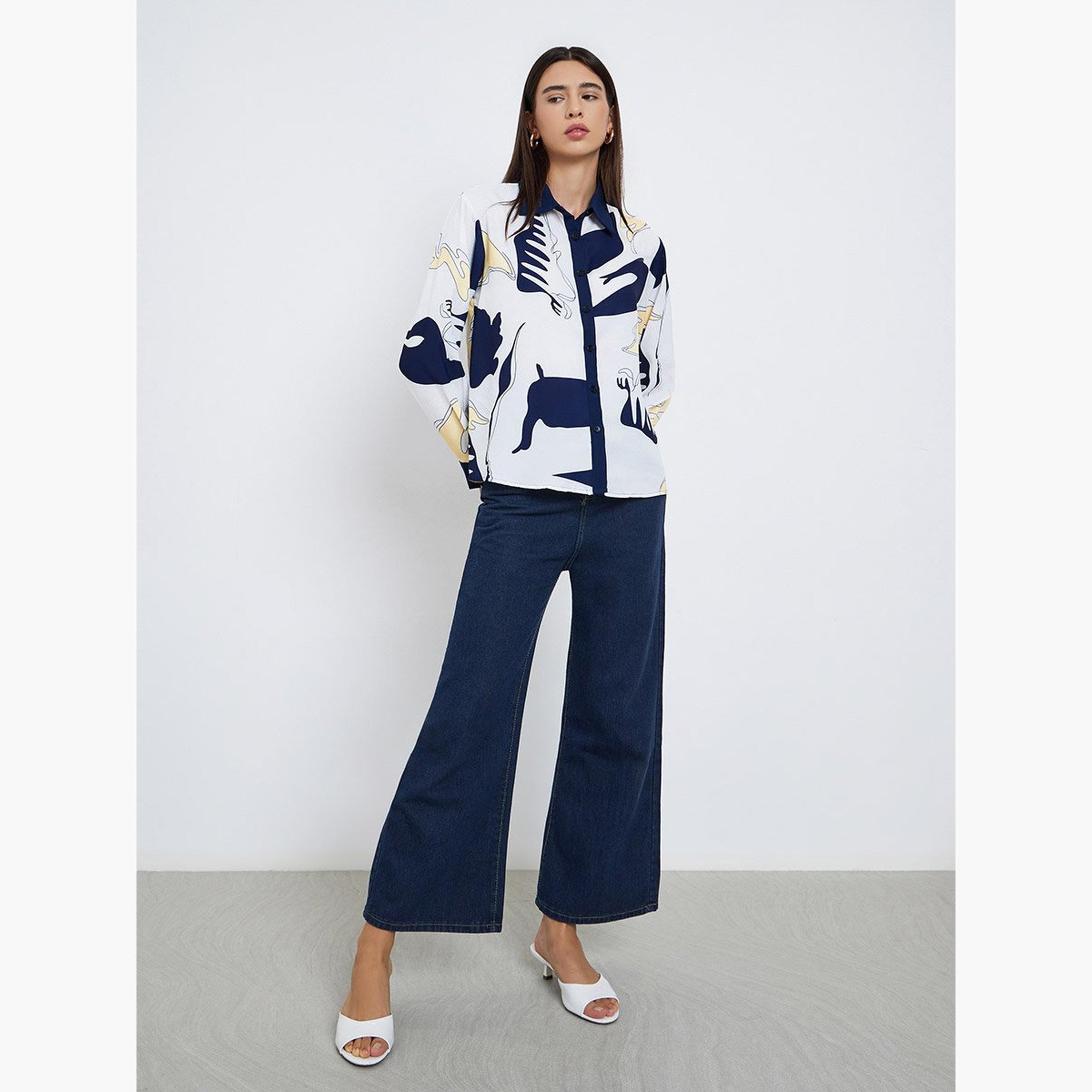 Take Two Printed Regular Fit Buttoned Shirt-women-clothing-shirtsandblouses-shirts-image-2