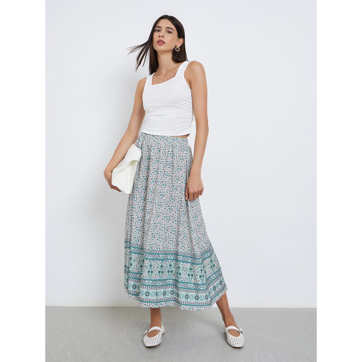 Take Two All-Over Print A-Line Maxi Skirt-women-clothing-bottoms-skirts-image-1