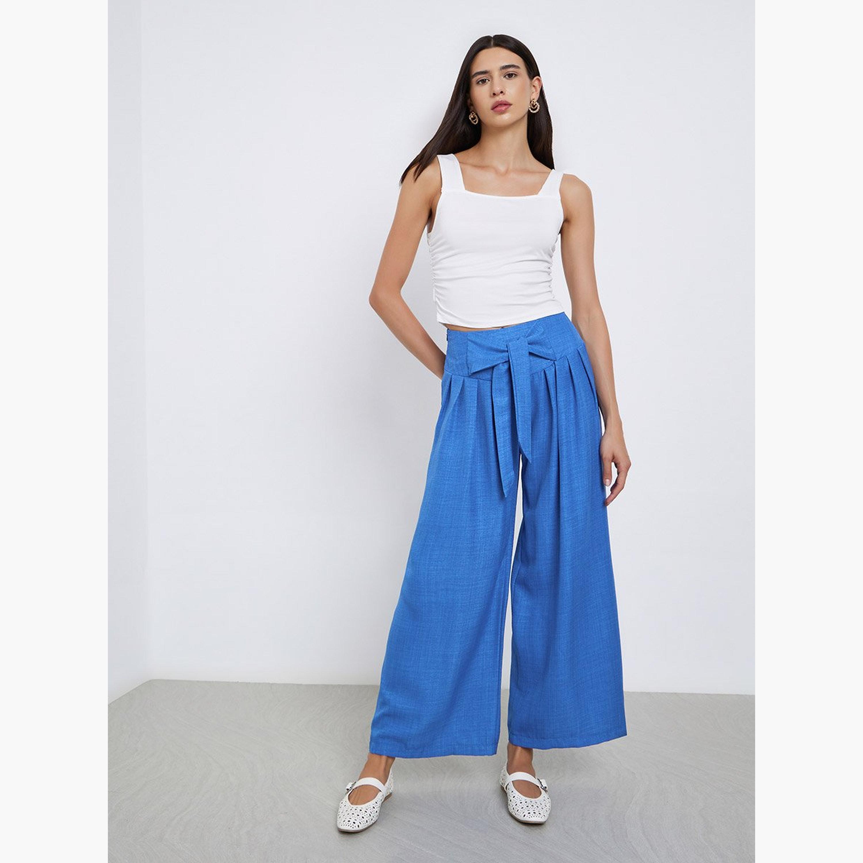 Take Two Bow Tie Waist Wide Leg Pants-women-clothing-bottoms-trousers-image-2