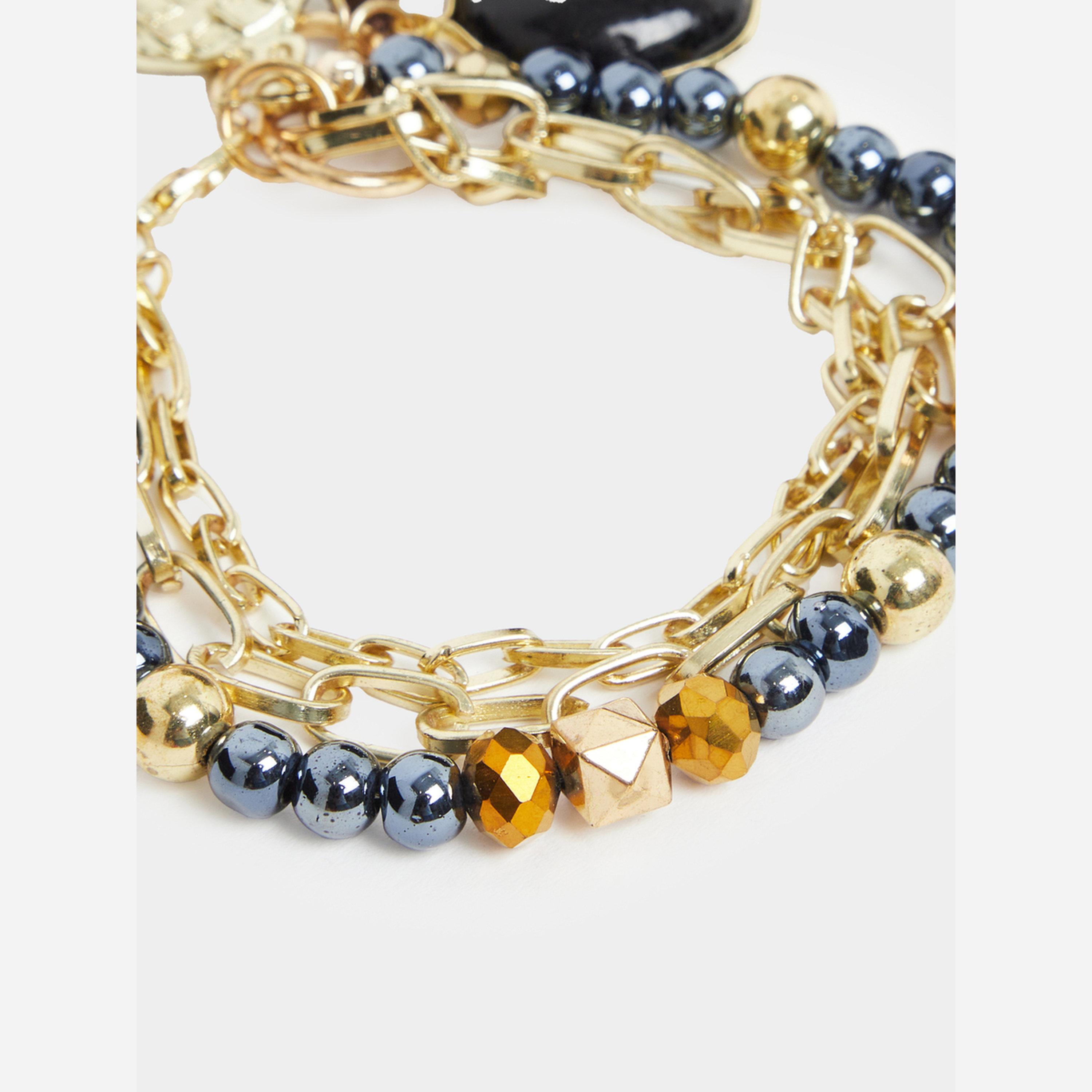 Styli Layered Charm Bracelet with Tassel-women-watchesandjewellery-jewellery-banglesandbracelets-image-3