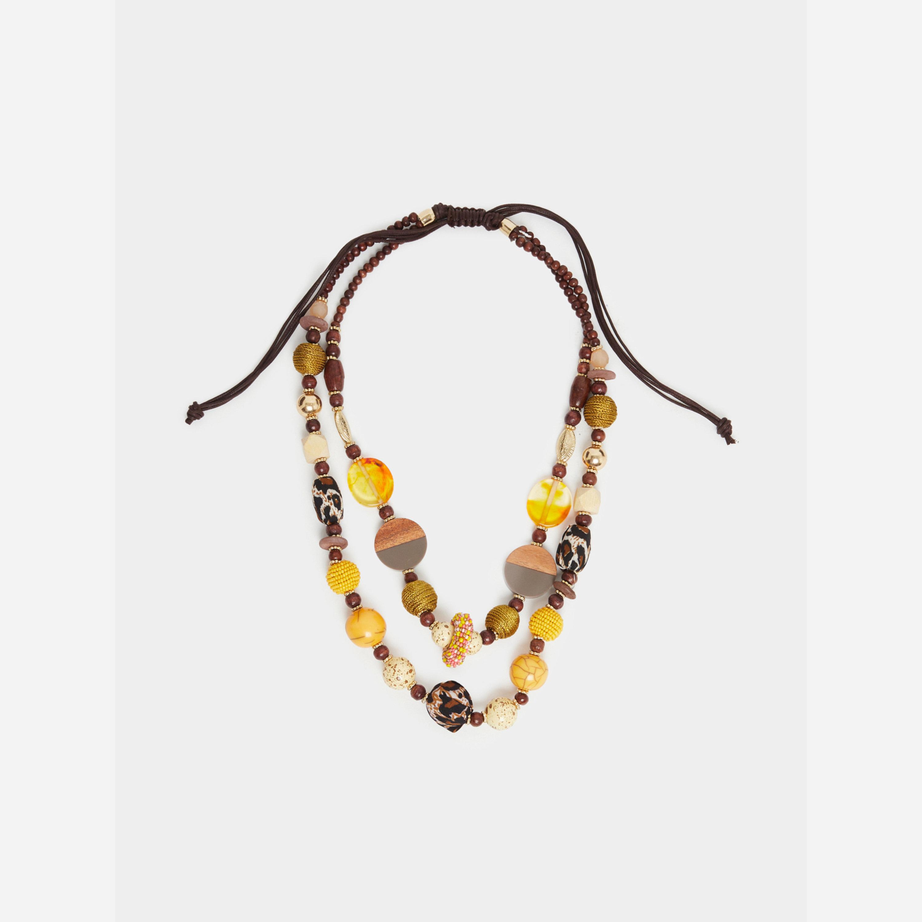 Styli Bohemian Beaded Necklace-women-watchesandjewellery-jewellery-necklacesandpendants-image-1