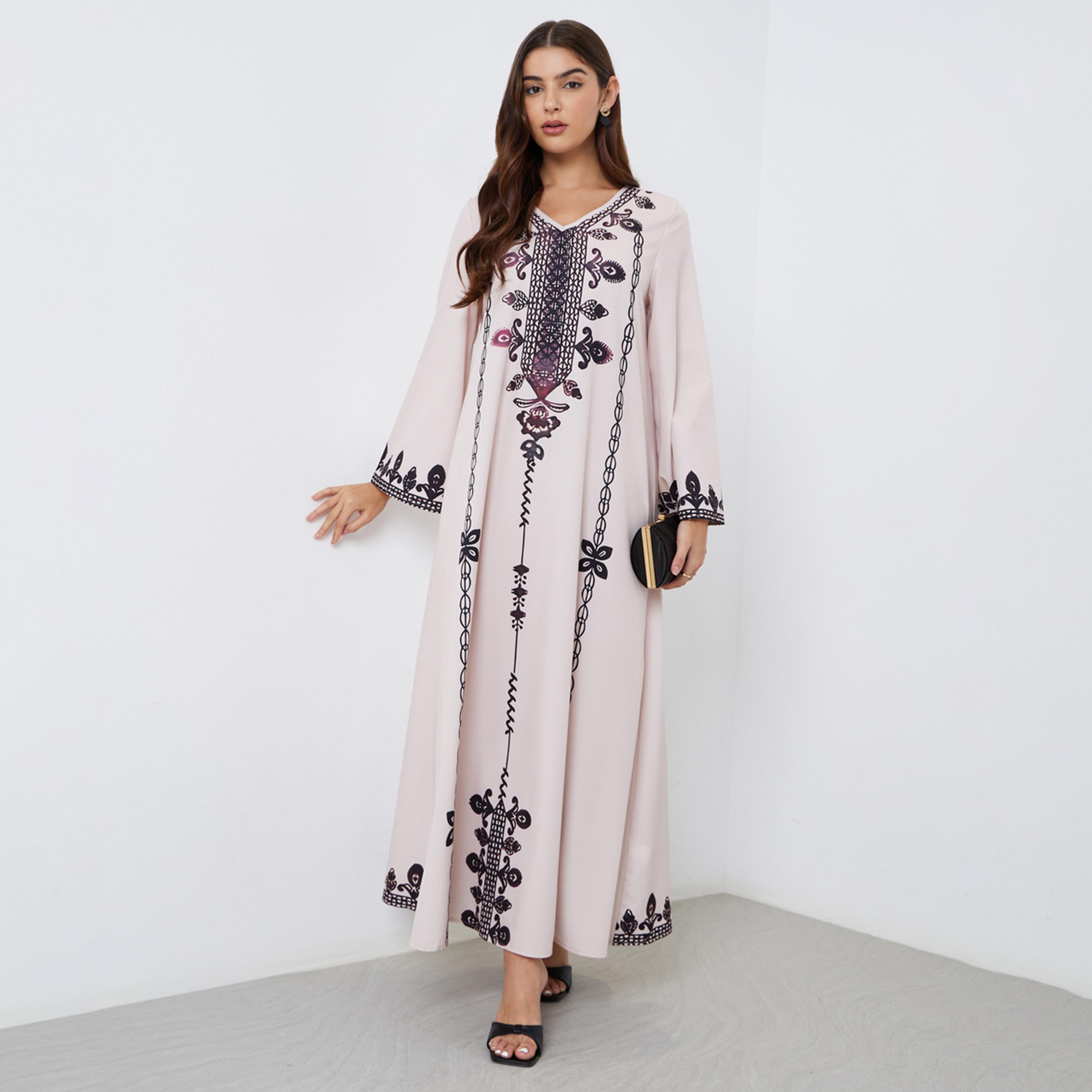 أميرة x ستايلي جلابية بطبعة-women-arabicclothing-jalabiyas-image-1