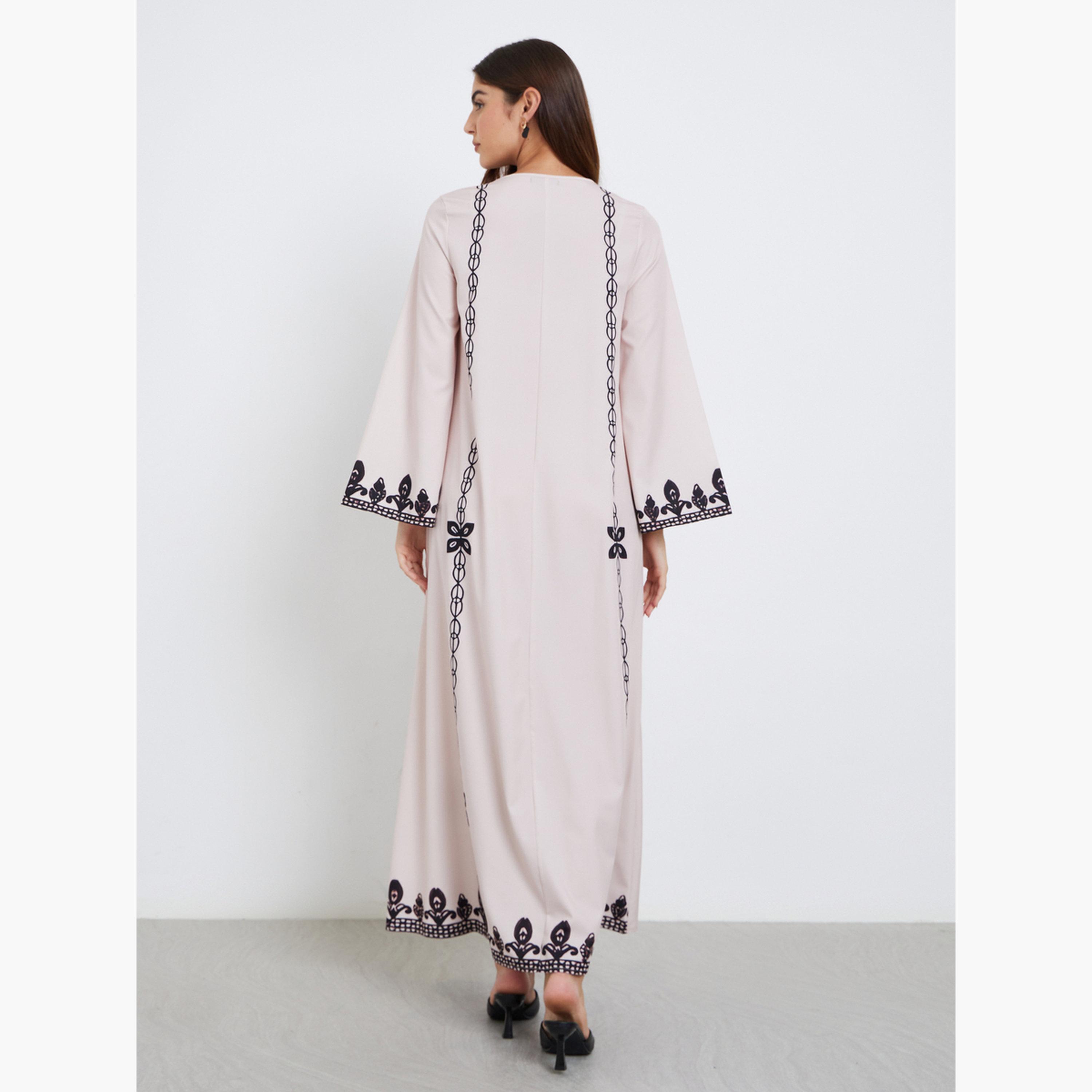 أميرة x ستايلي جلابية بطبعة-women-arabicclothing-jalabiyas-image-3