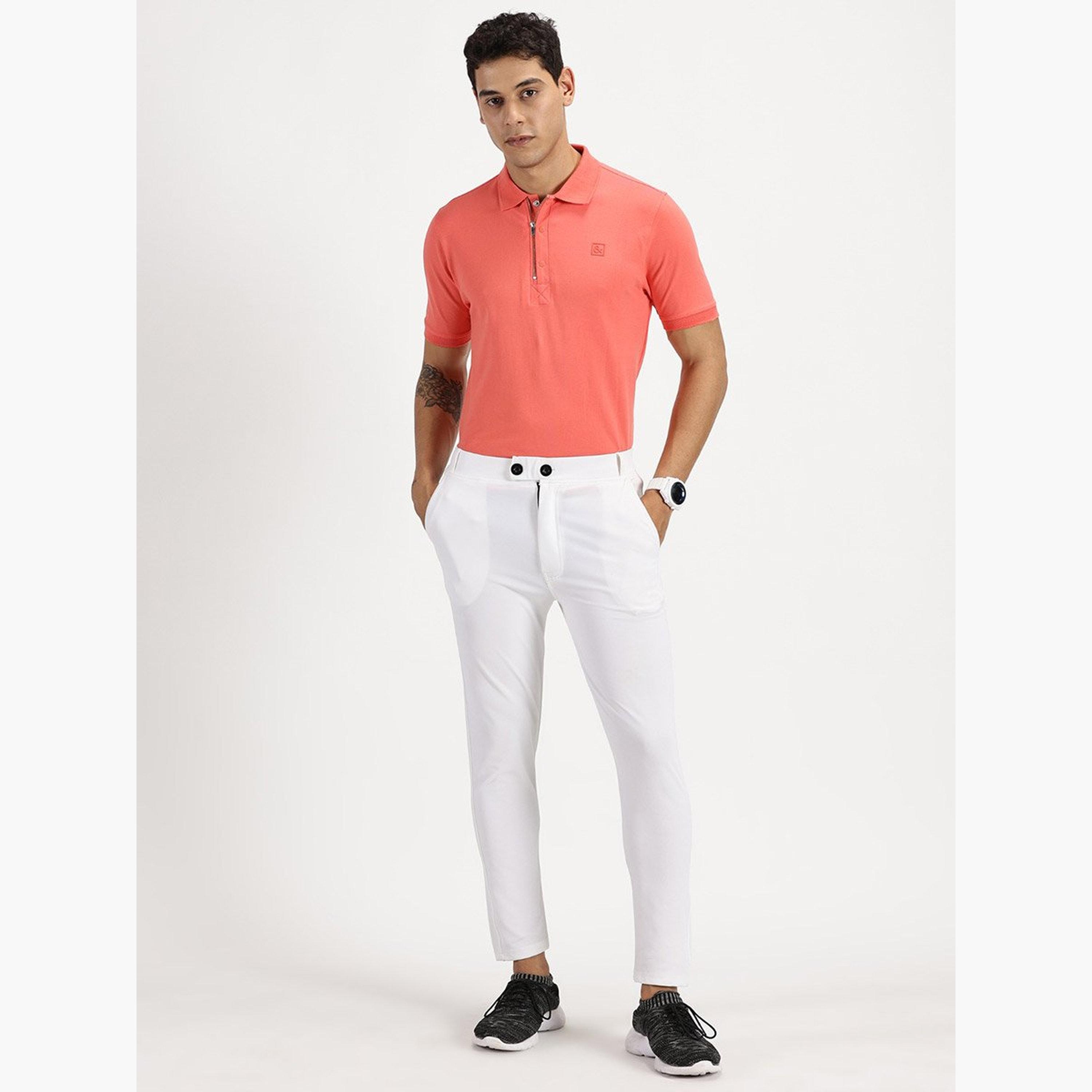 سيمبل اند رير × ستايلي - تي شيرت للرجال مرجاني بسحاب ربعي وزر كبس-men-clothing-tshirtsandpolos-tshirts-image-5