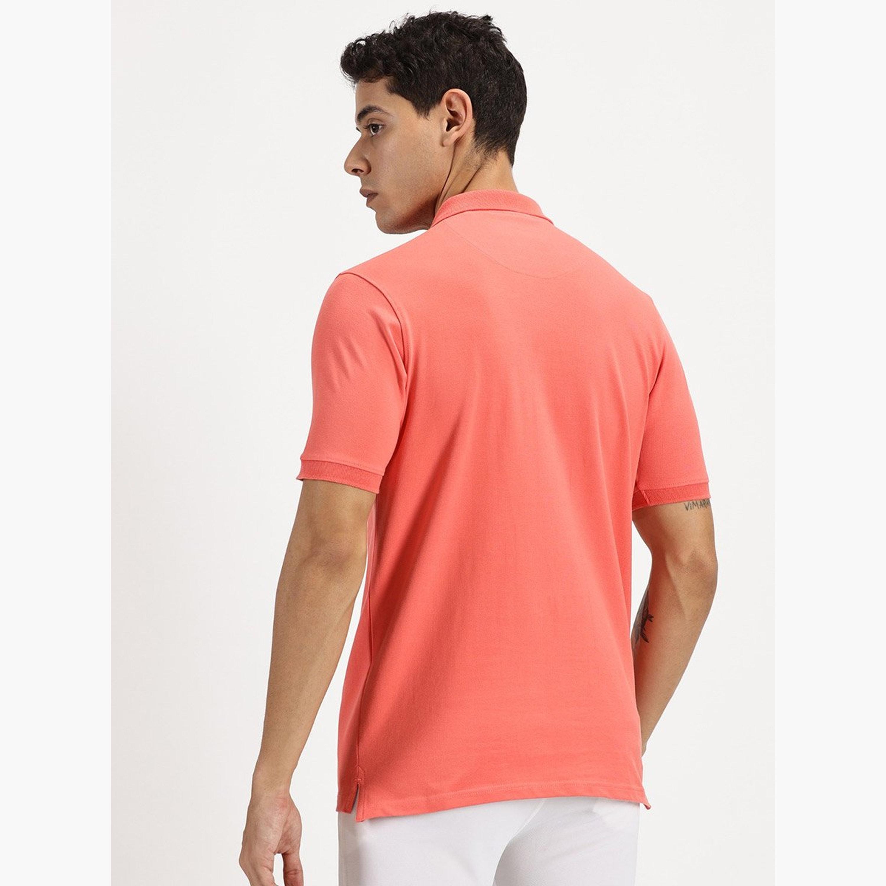 سيمبل اند رير × ستايلي - تي شيرت للرجال مرجاني بسحاب ربعي وزر كبس-men-clothing-tshirtsandpolos-tshirts-image-6