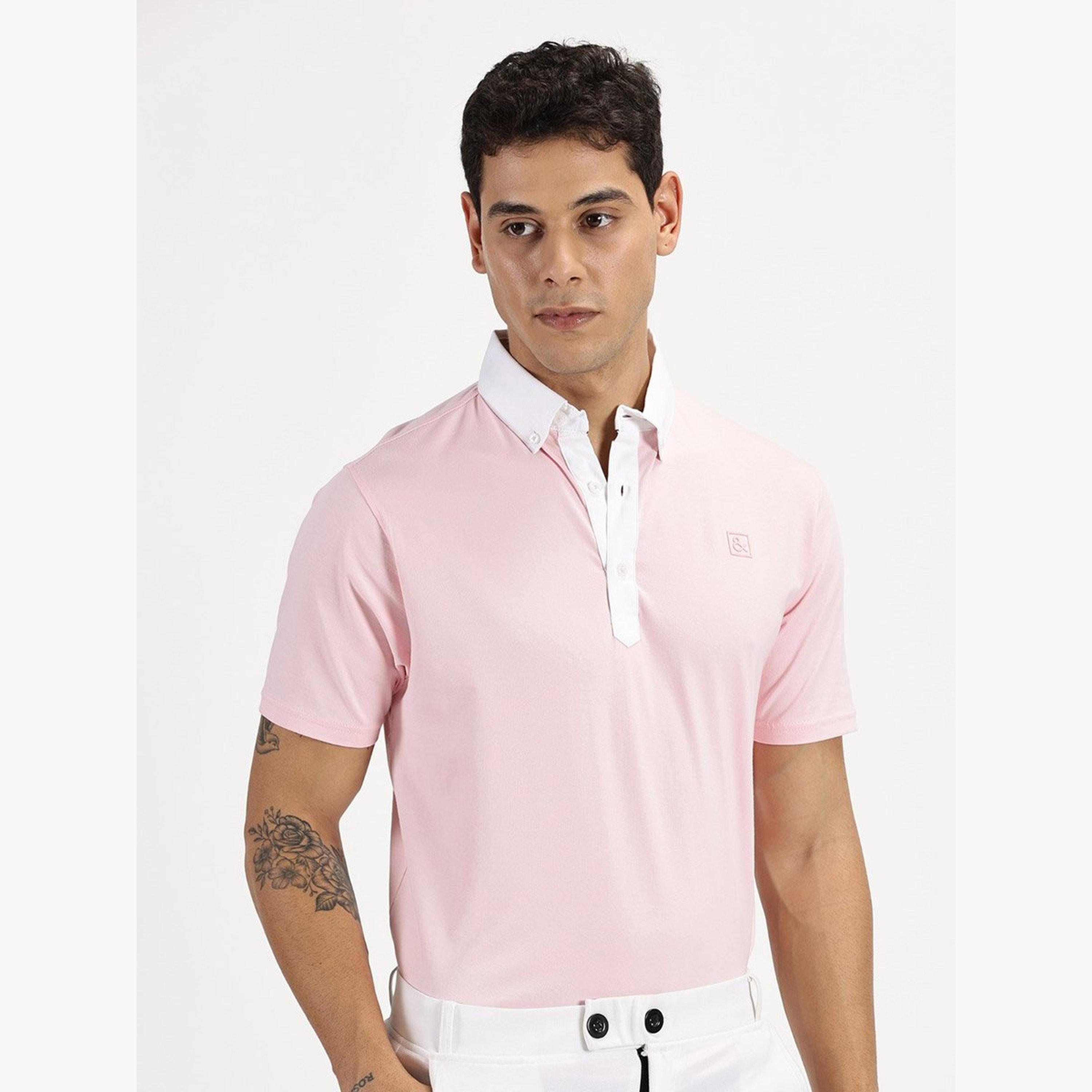 سيمبل اند رير × ستايلي - تي شيرت للرجال وردي قطني بأكمام قصيرة-men-clothing-tshirtsandpolos-tshirts-image-1