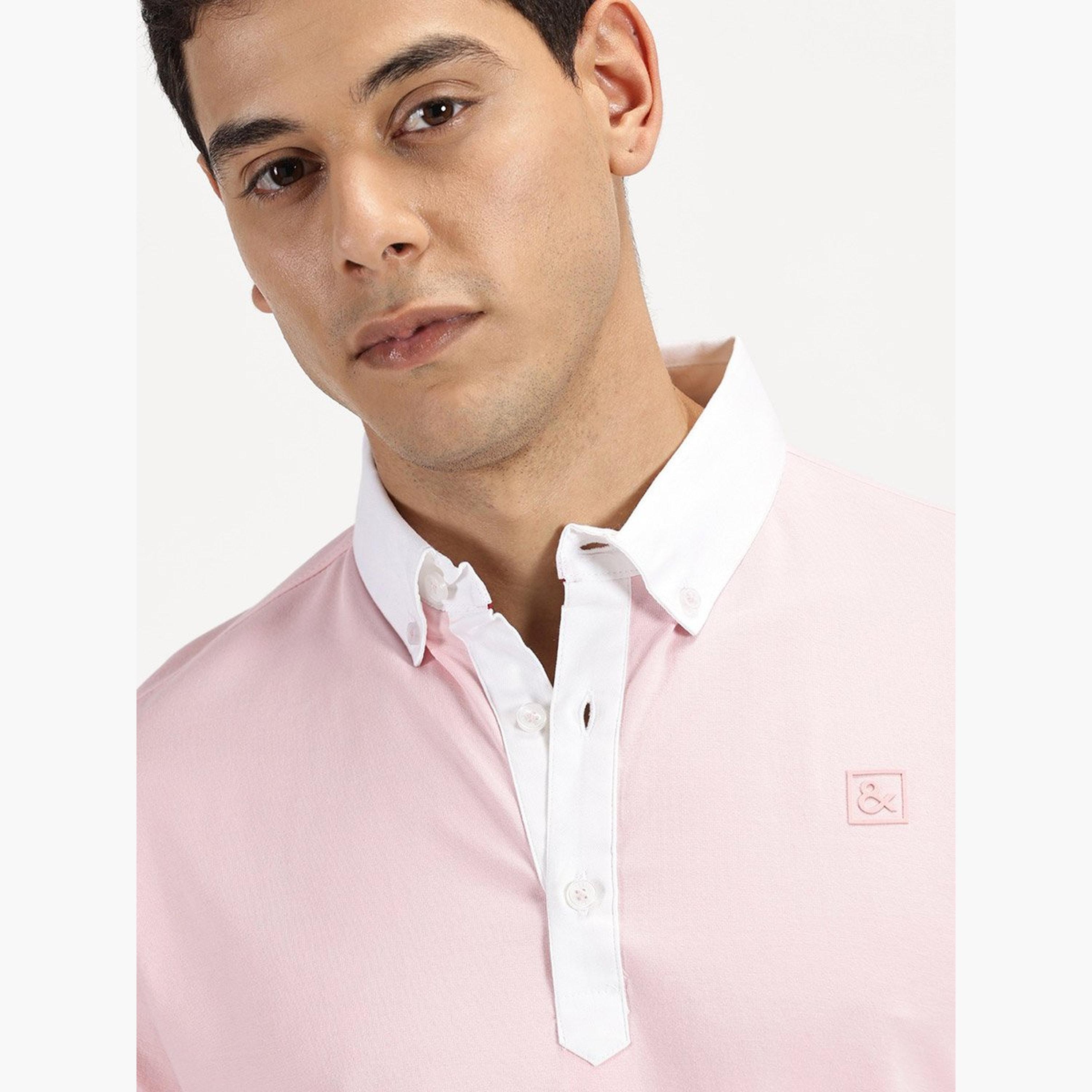 سيمبل اند رير × ستايلي - تي شيرت للرجال وردي قطني بأكمام قصيرة-men-clothing-tshirtsandpolos-tshirts-image-4