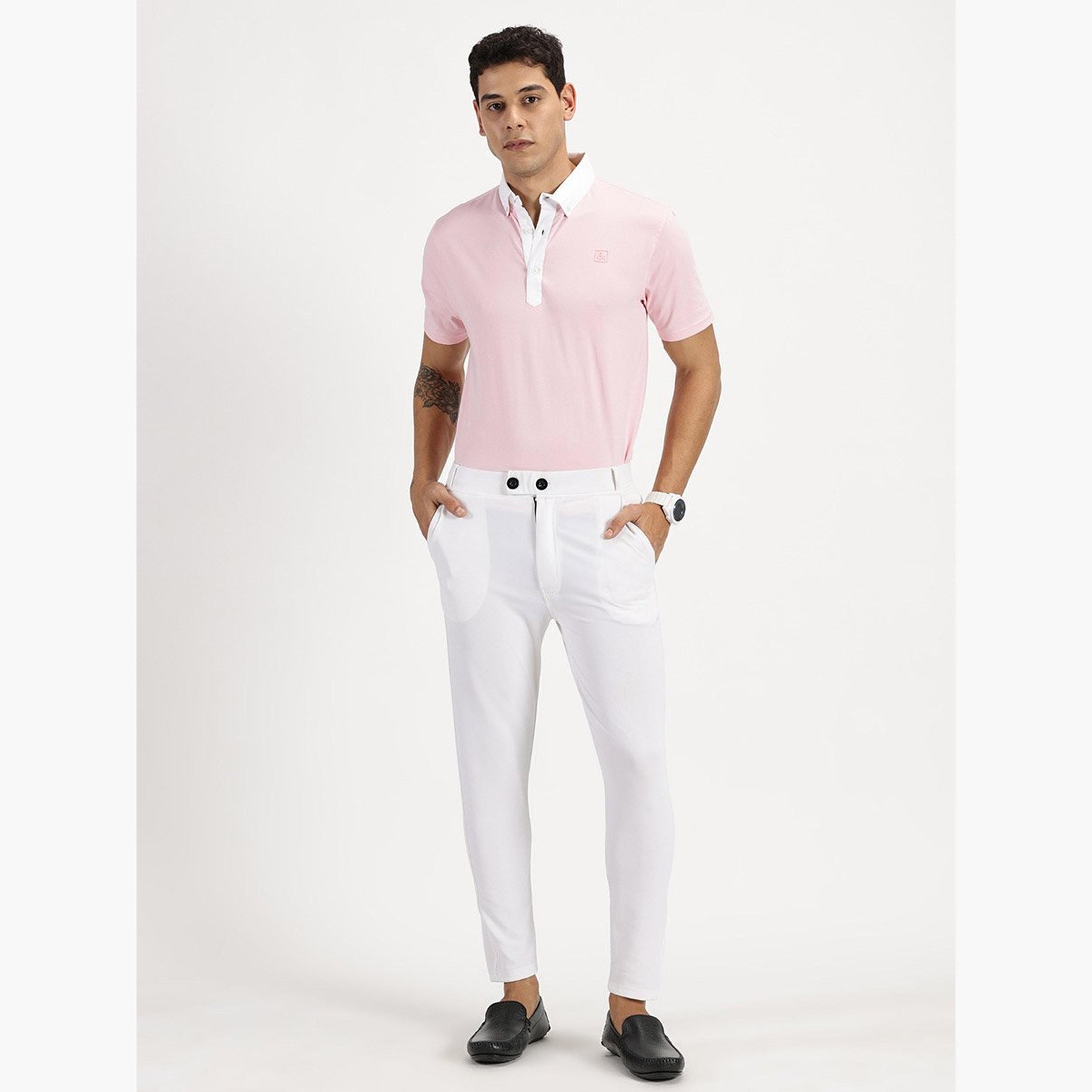 سيمبل اند رير × ستايلي - تي شيرت للرجال وردي قطني بأكمام قصيرة-men-clothing-tshirtsandpolos-tshirts-image-5