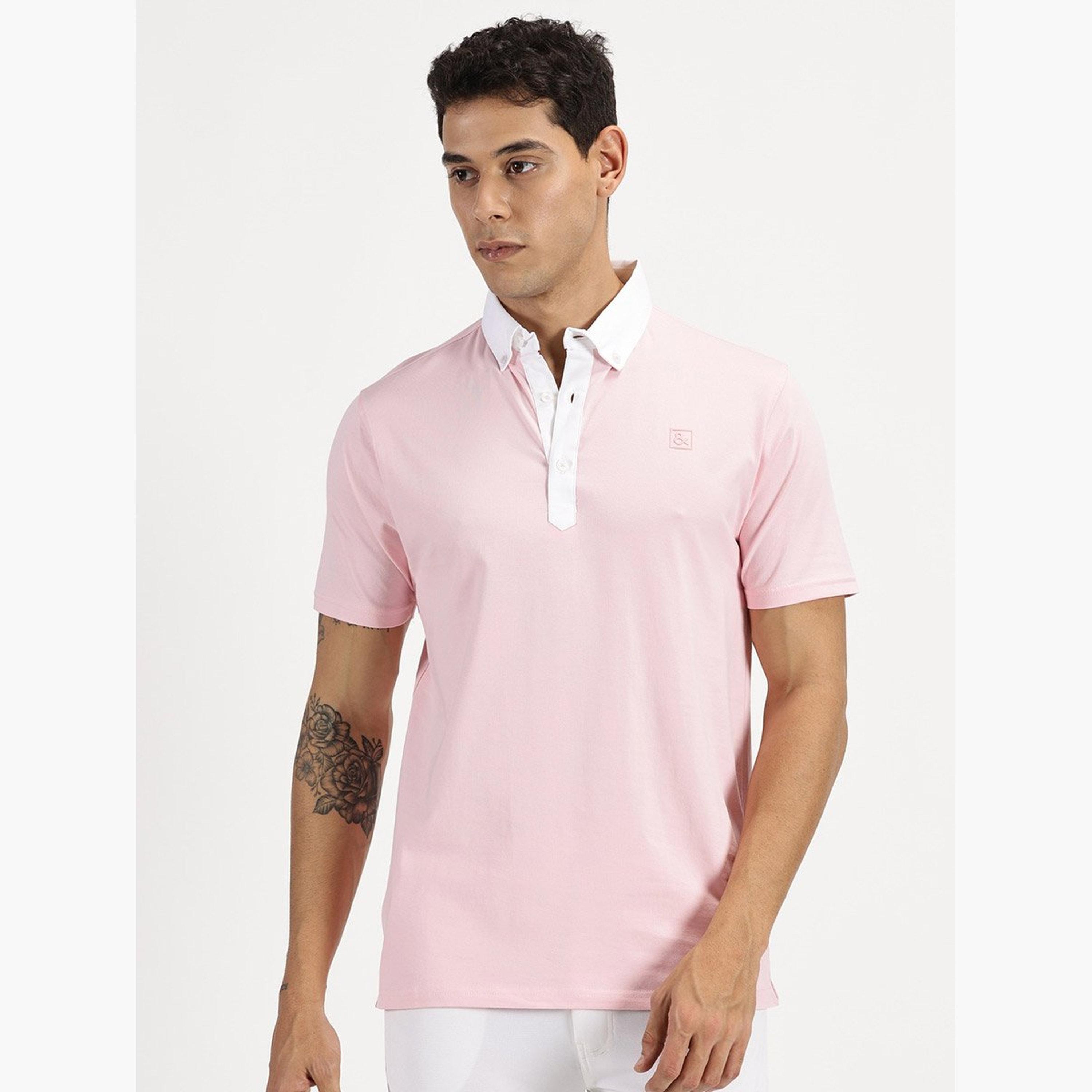 سيمبل اند رير × ستايلي - تي شيرت للرجال وردي قطني بأكمام قصيرة-men-clothing-tshirtsandpolos-tshirts-image-6