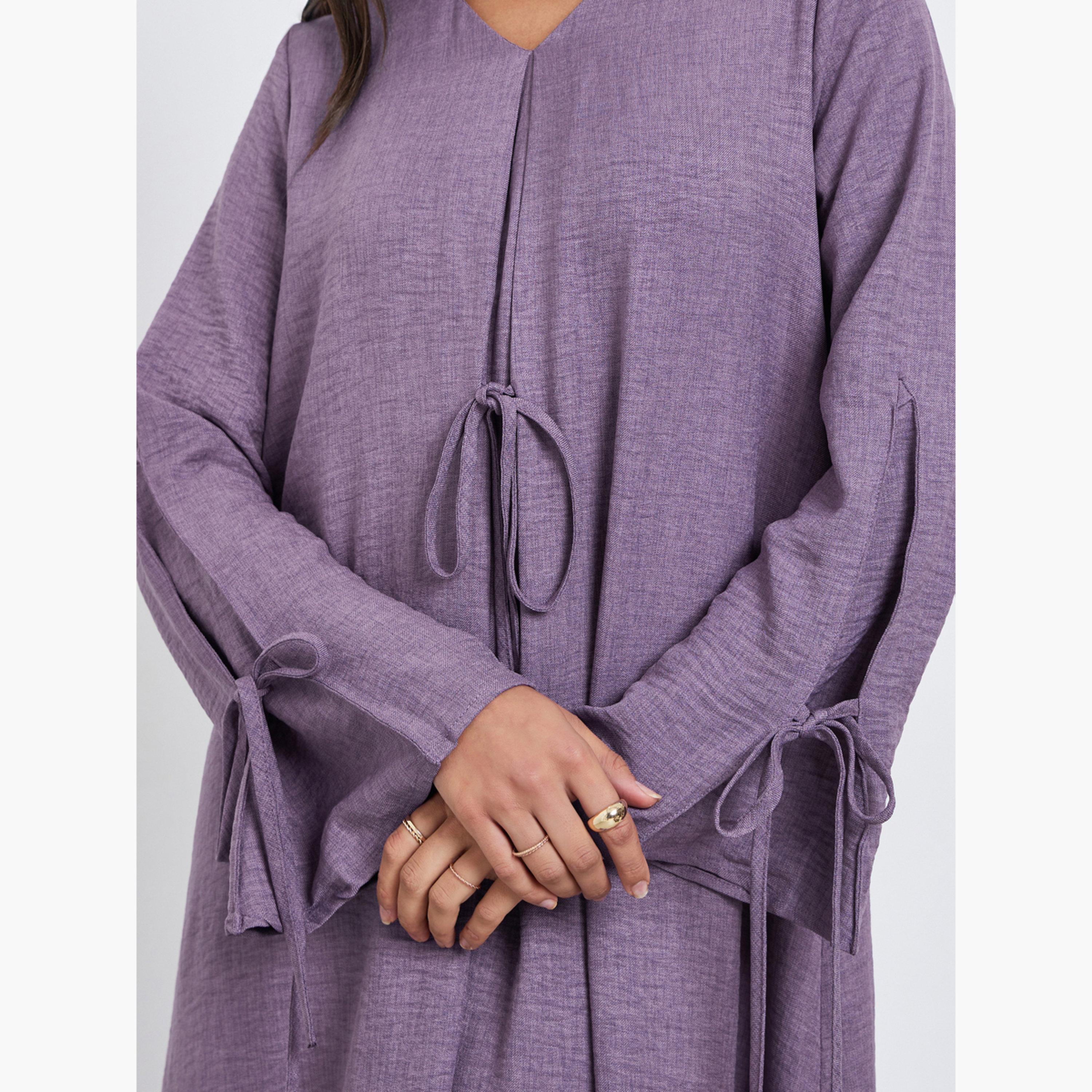 أميرة x ستايلي جلابية بتفاصيل رباط-women-arabicclothing-jalabiyas-image-4