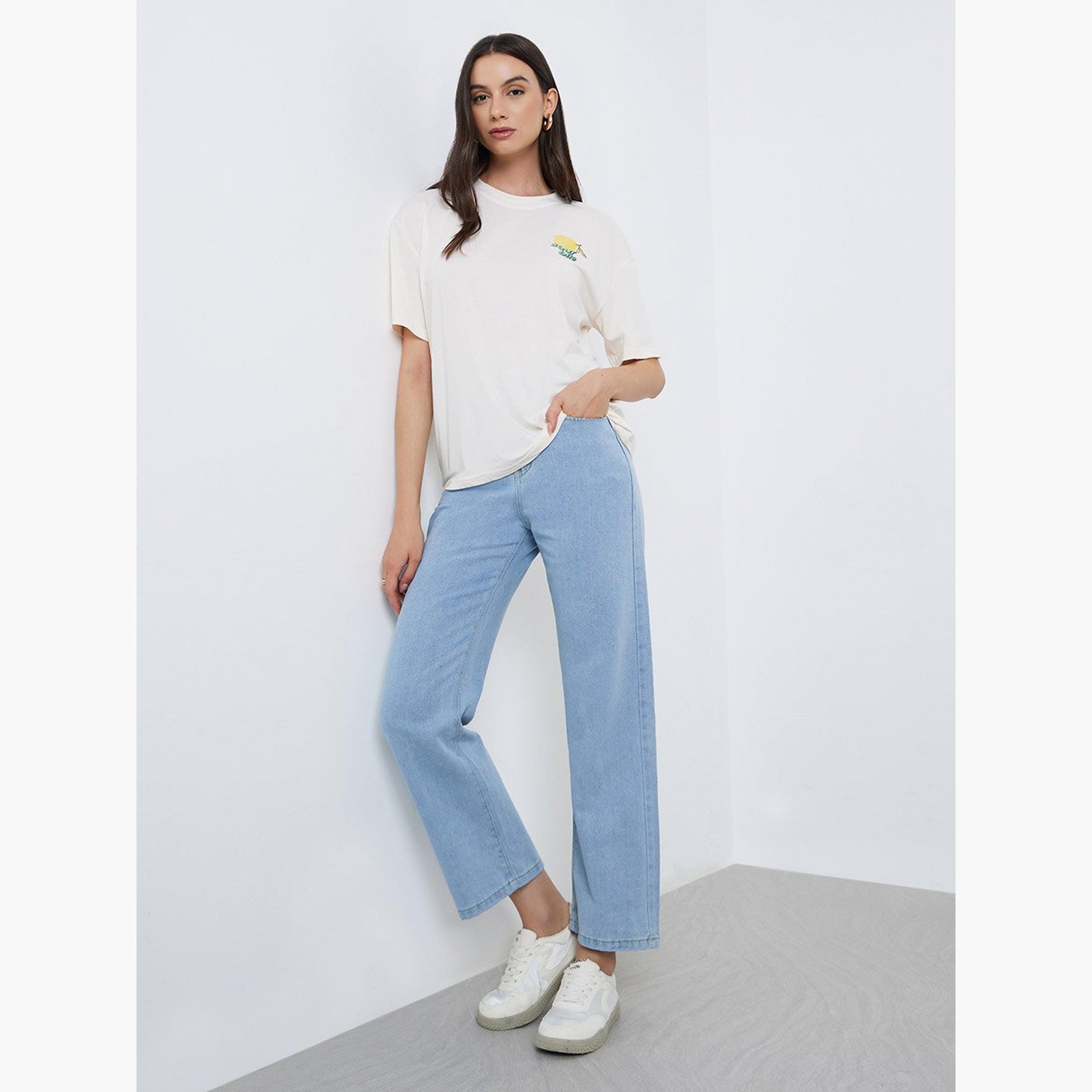 Take Two Cream Graphic Print Oversized T-Shirt-women-clothing-tshirts-image-2