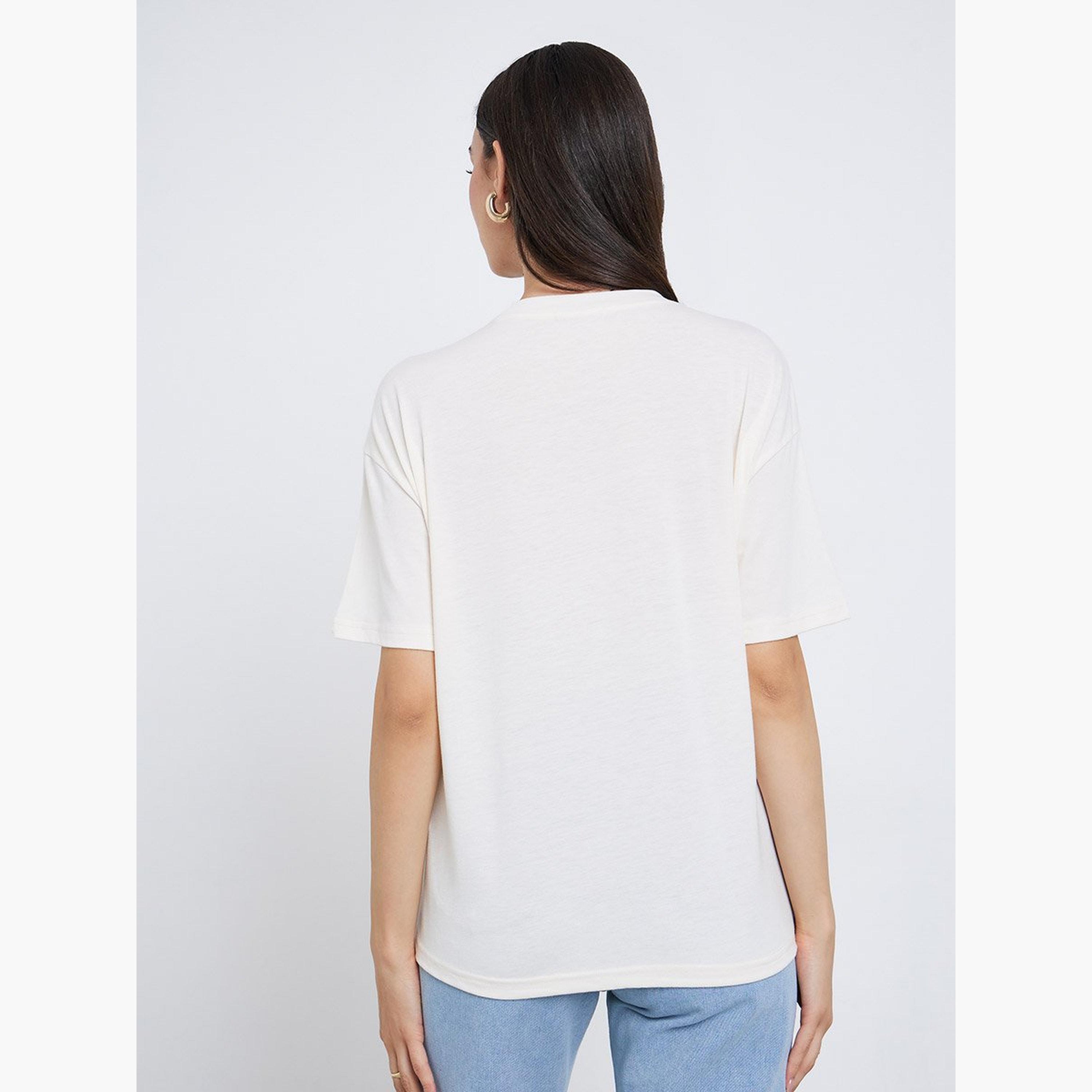 Take Two Cream Graphic Print Oversized T-Shirt-women-clothing-tshirts-image-5