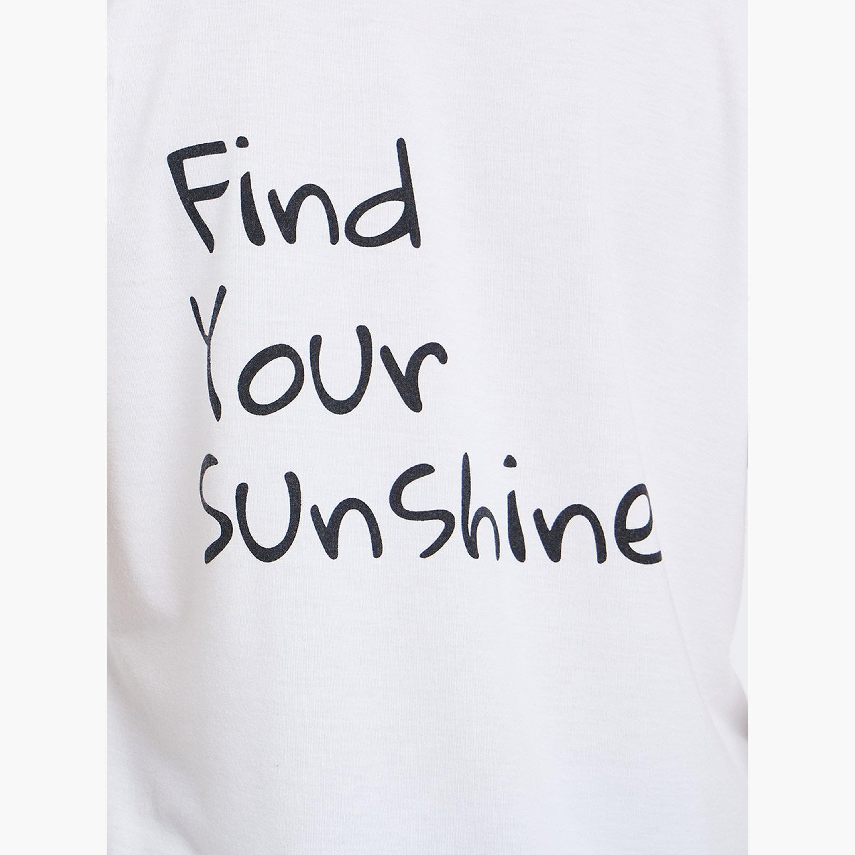 Take Two Find Your Sunshine Slogan Print Oversize T-Shirt-women-clothing-tshirts-image-4