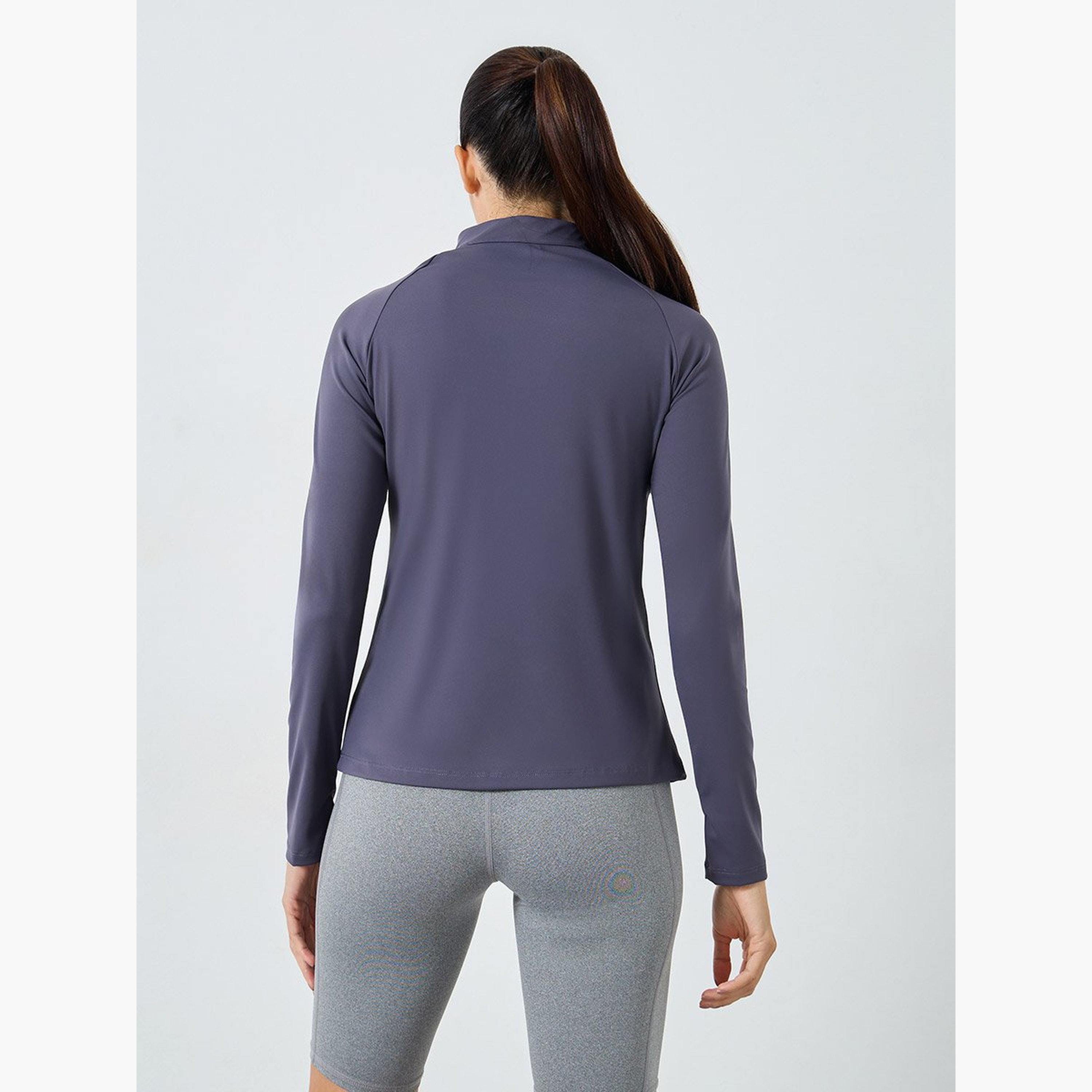 Styli Half Zip Up Hidden Zipper Long Sleeves Top-women-clothing-sportswearandactivewear-tshirtsandvests-image-4