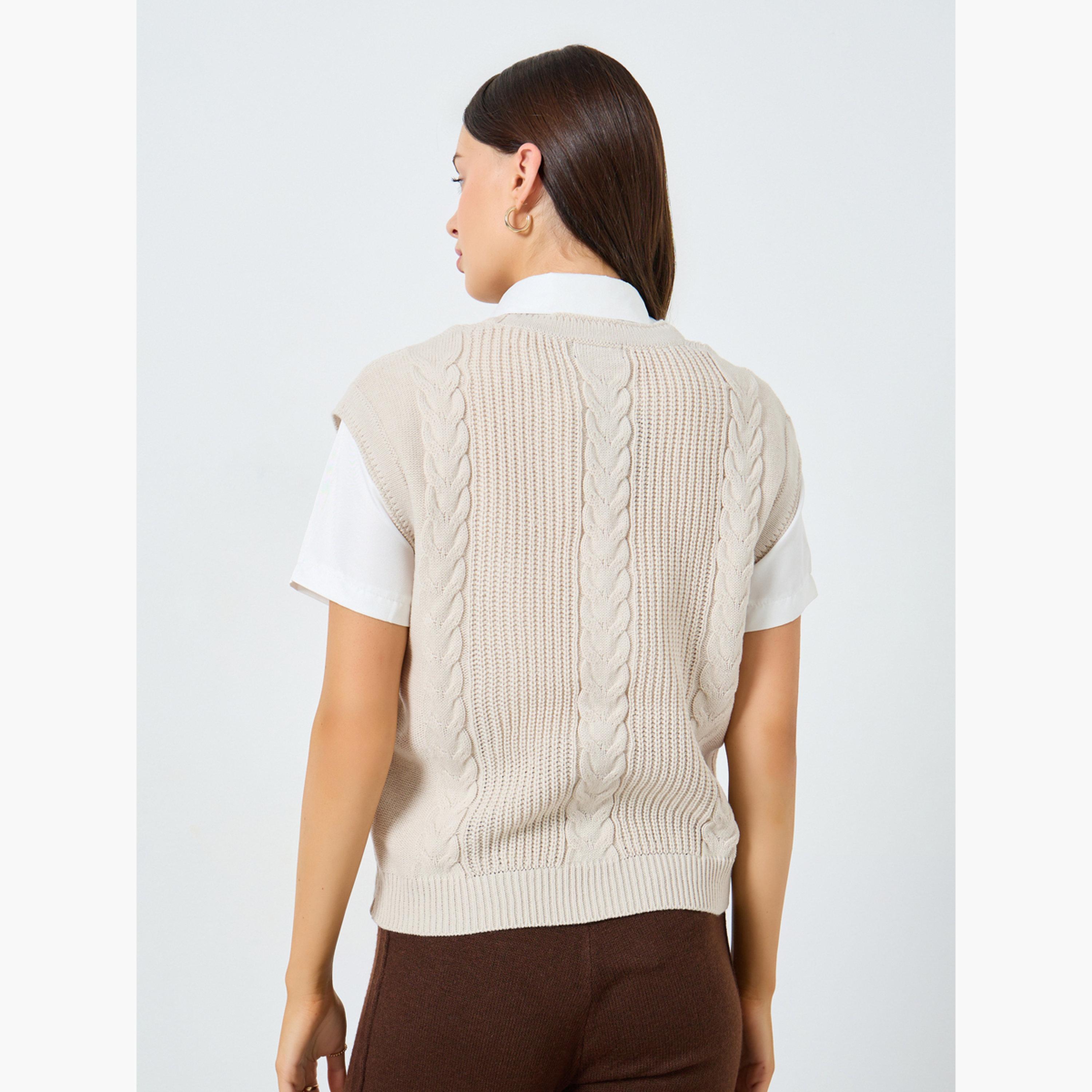 ستايلي - بلوزة بيج محبوكة للنساء-women-clothing-tshirts-image-4