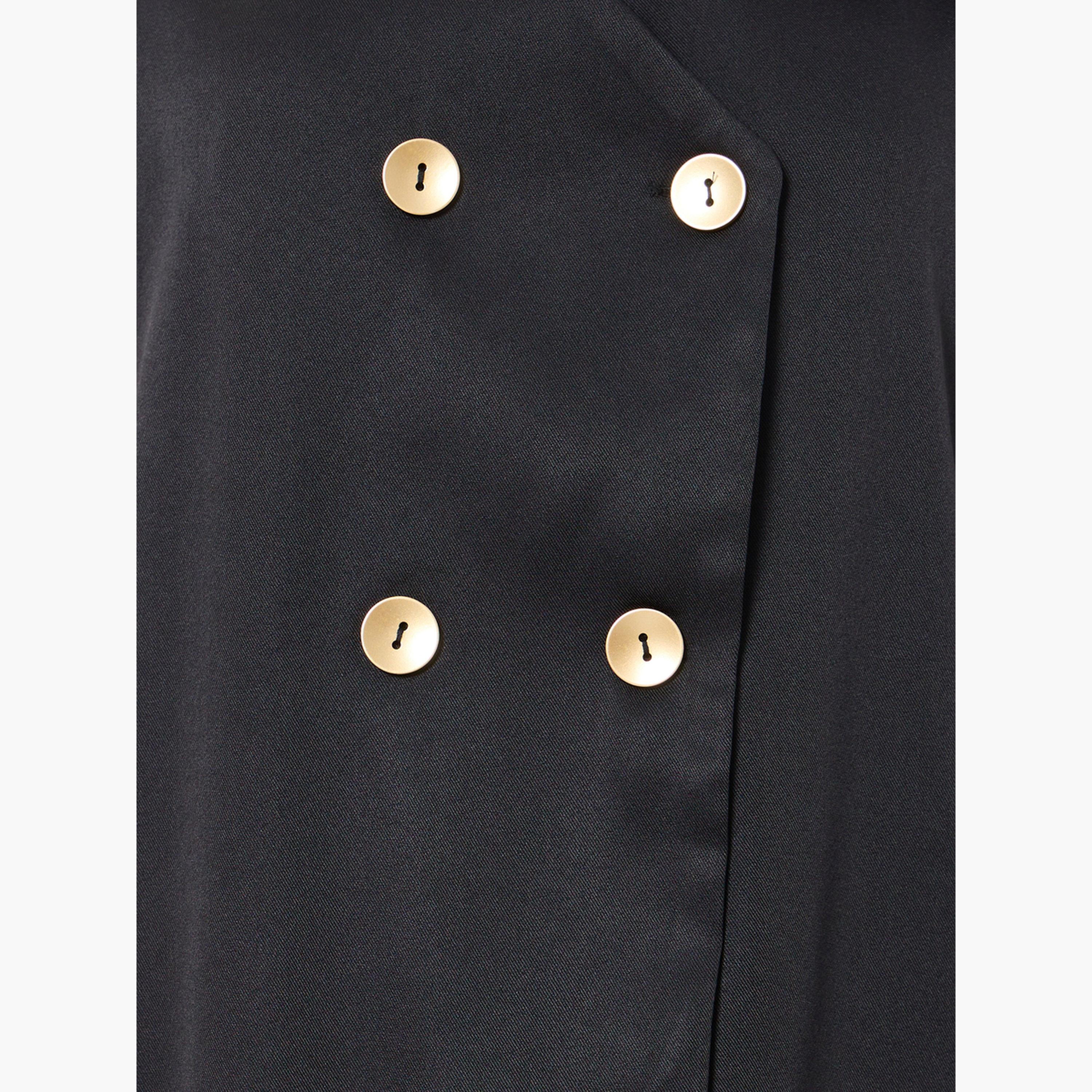 Styli Black Double Breasted Maxi Jalabiya Dress-women-arabicclothing-jalabiyas-image-3