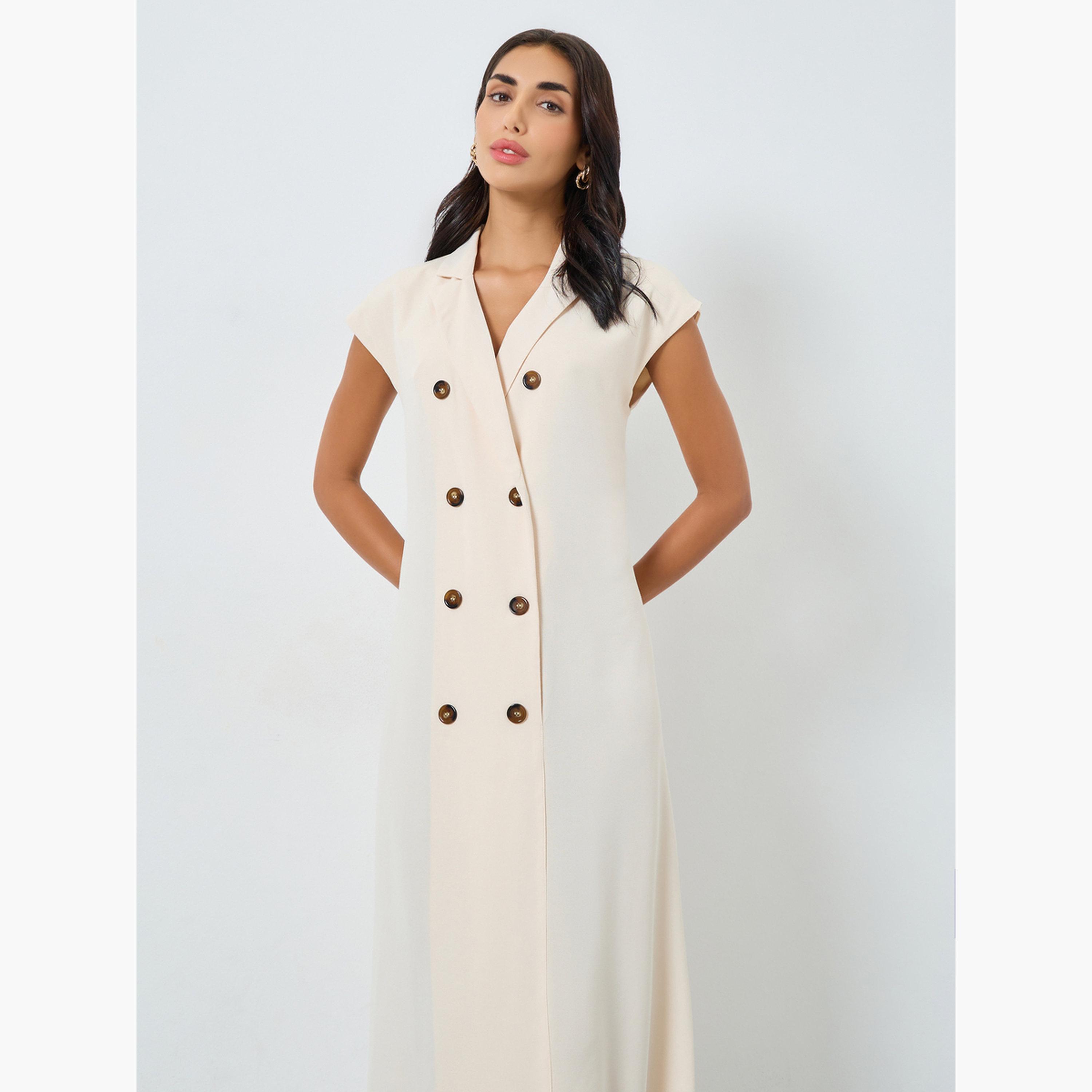 أميرة x ستايلي فستان بنمط جلّابية تحت العباية بصفين أزرار-women-arabicclothing-jalabiyas-image-3