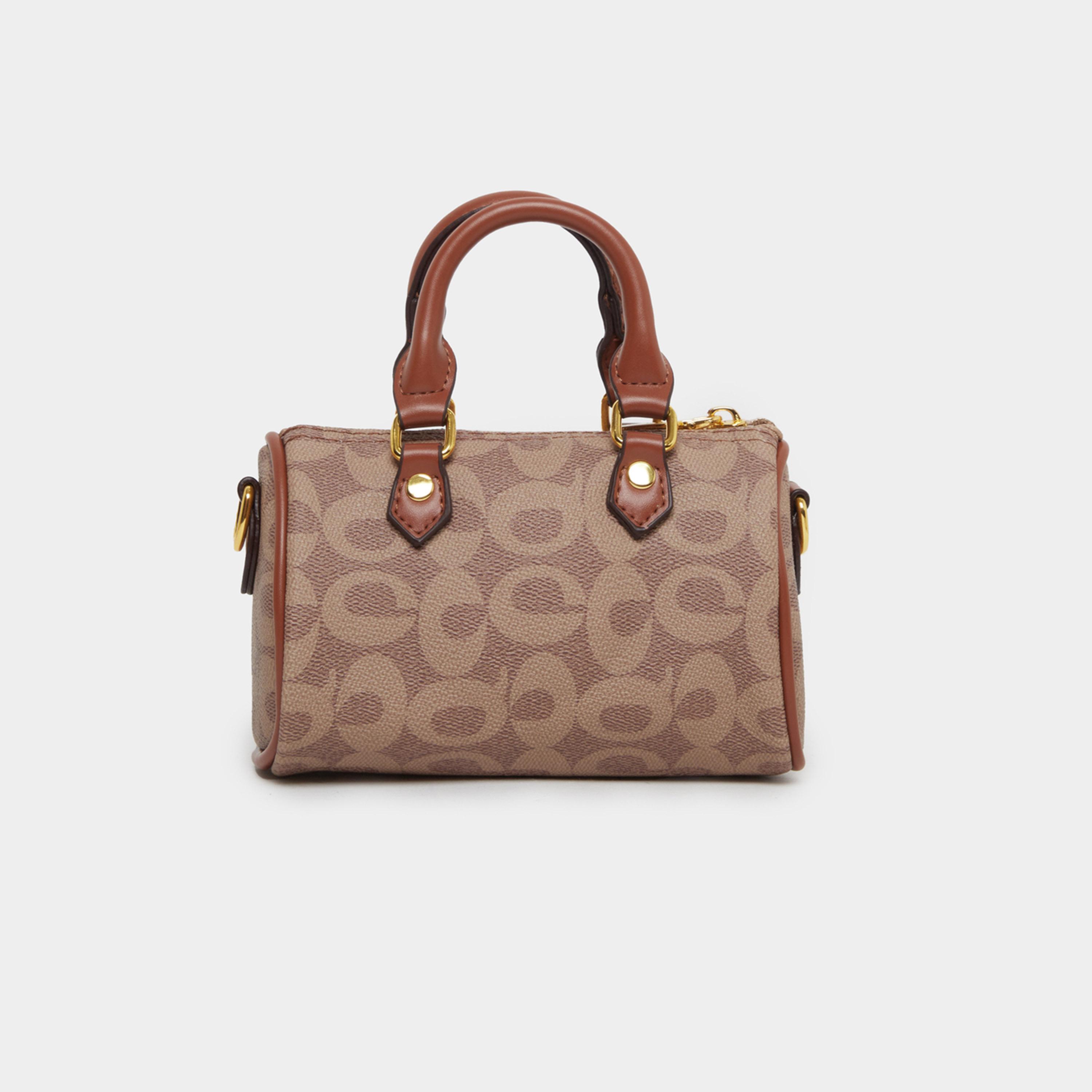 Take Two Women Brown Bowling Bag with Charm-women-bagsandwallets-handbags-image-3
