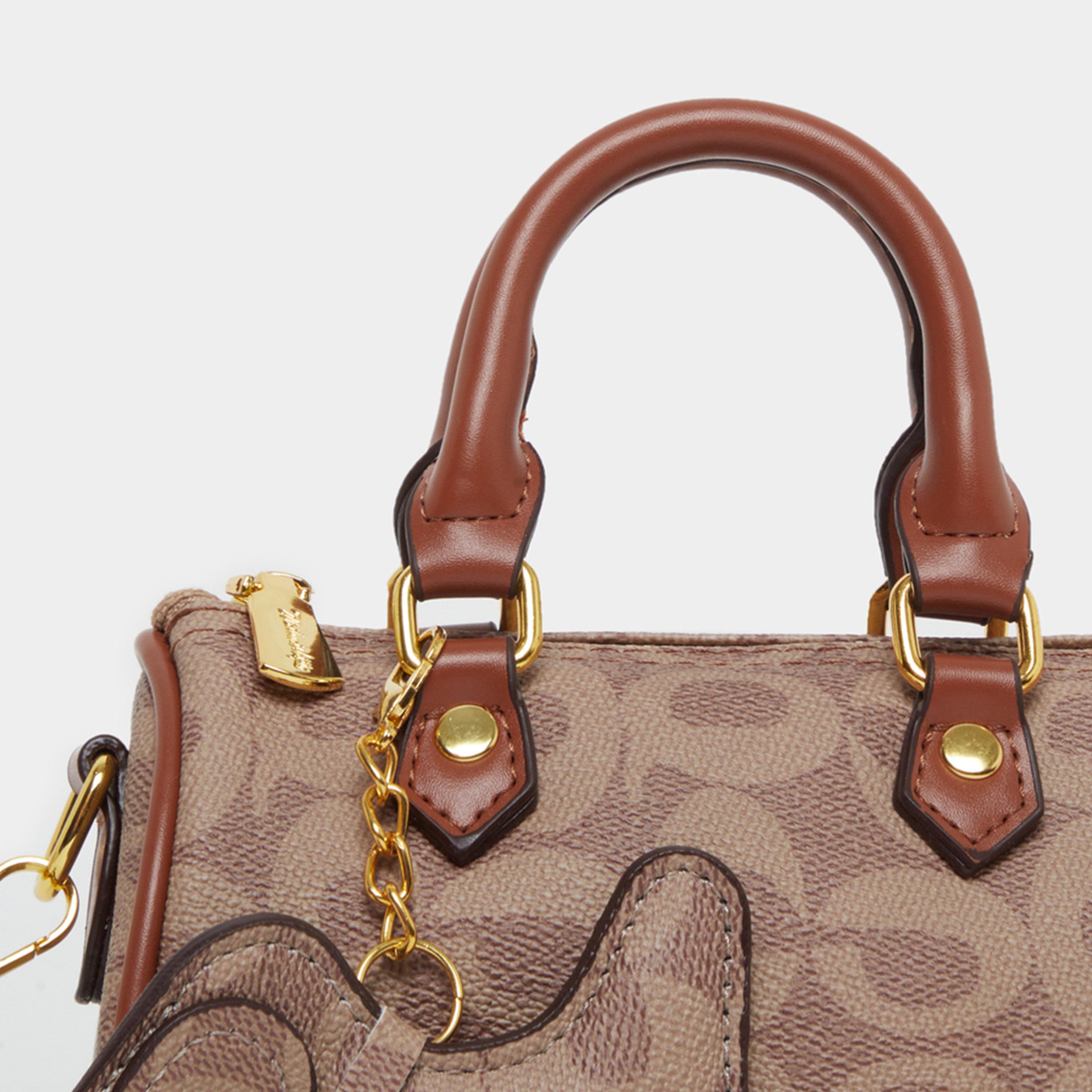 Take Two Women Brown Bowling Bag with Charm-women-bagsandwallets-handbags-image-4