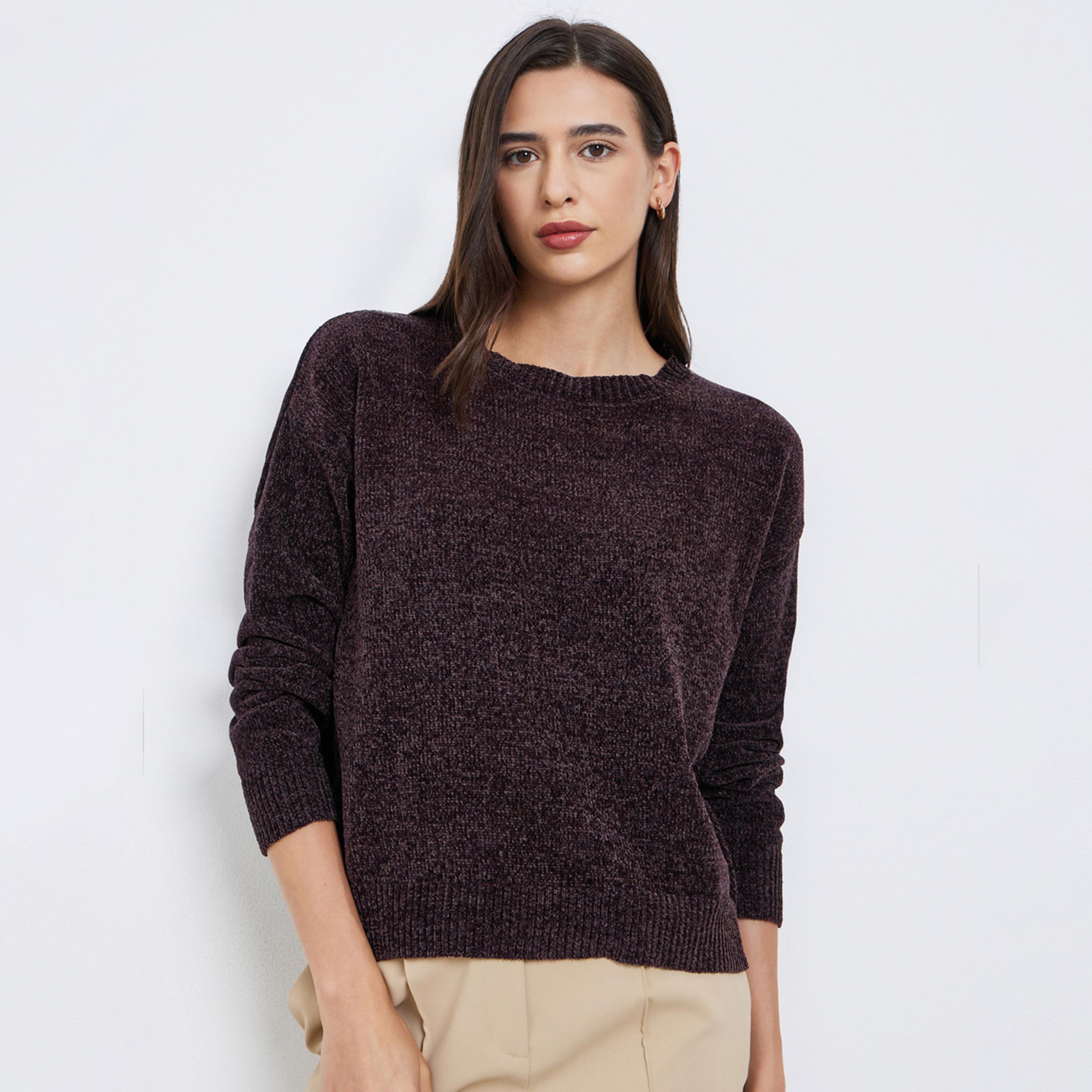 ستايلي - سترة بنية اللون بقصّة عادية-women-clothing-cardigansandjumpers-jumpers-image-1