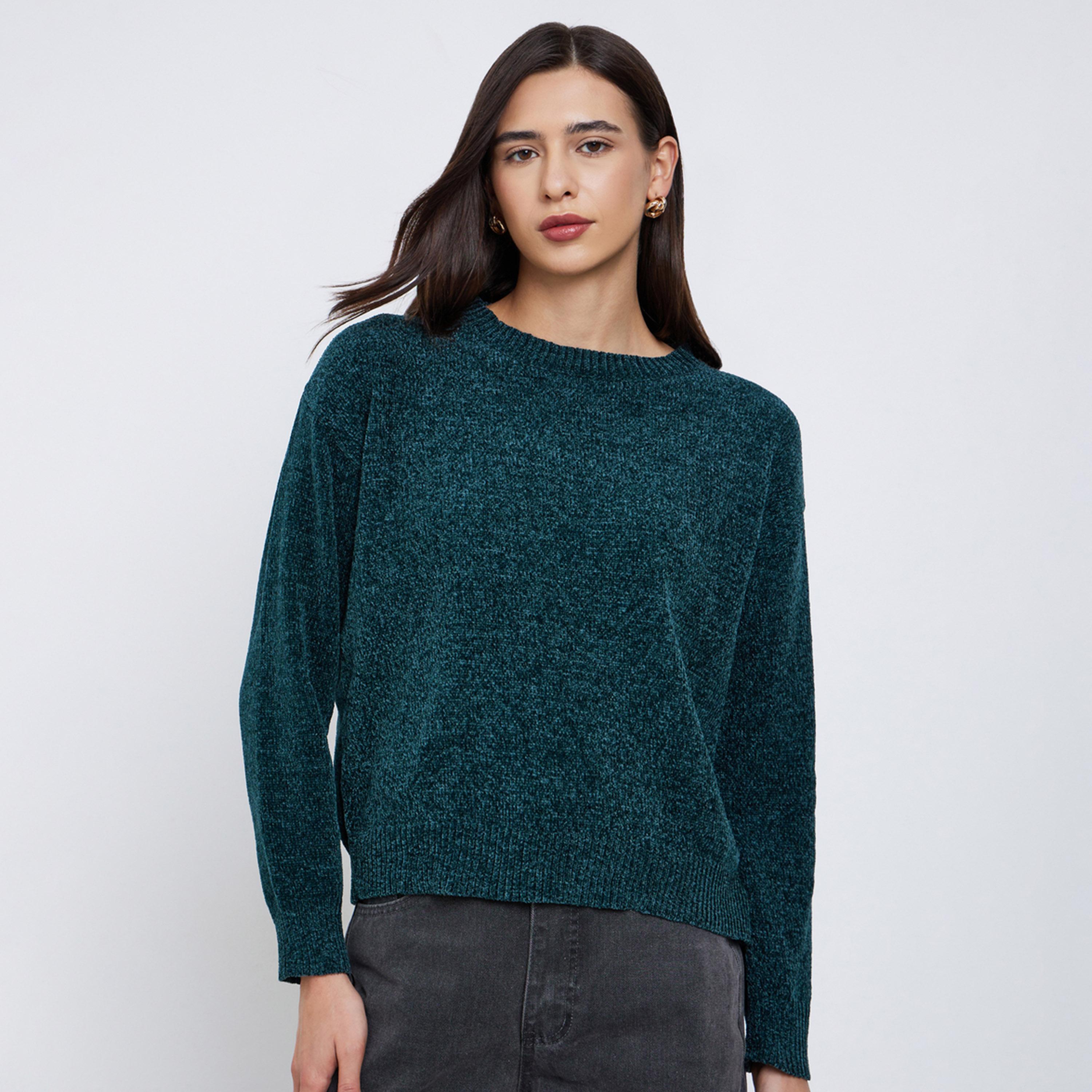 ستايلي - سترة خضراء داكنة بقصّة عادية-women-clothing-cardigansandjumpers-jumpers-image-1