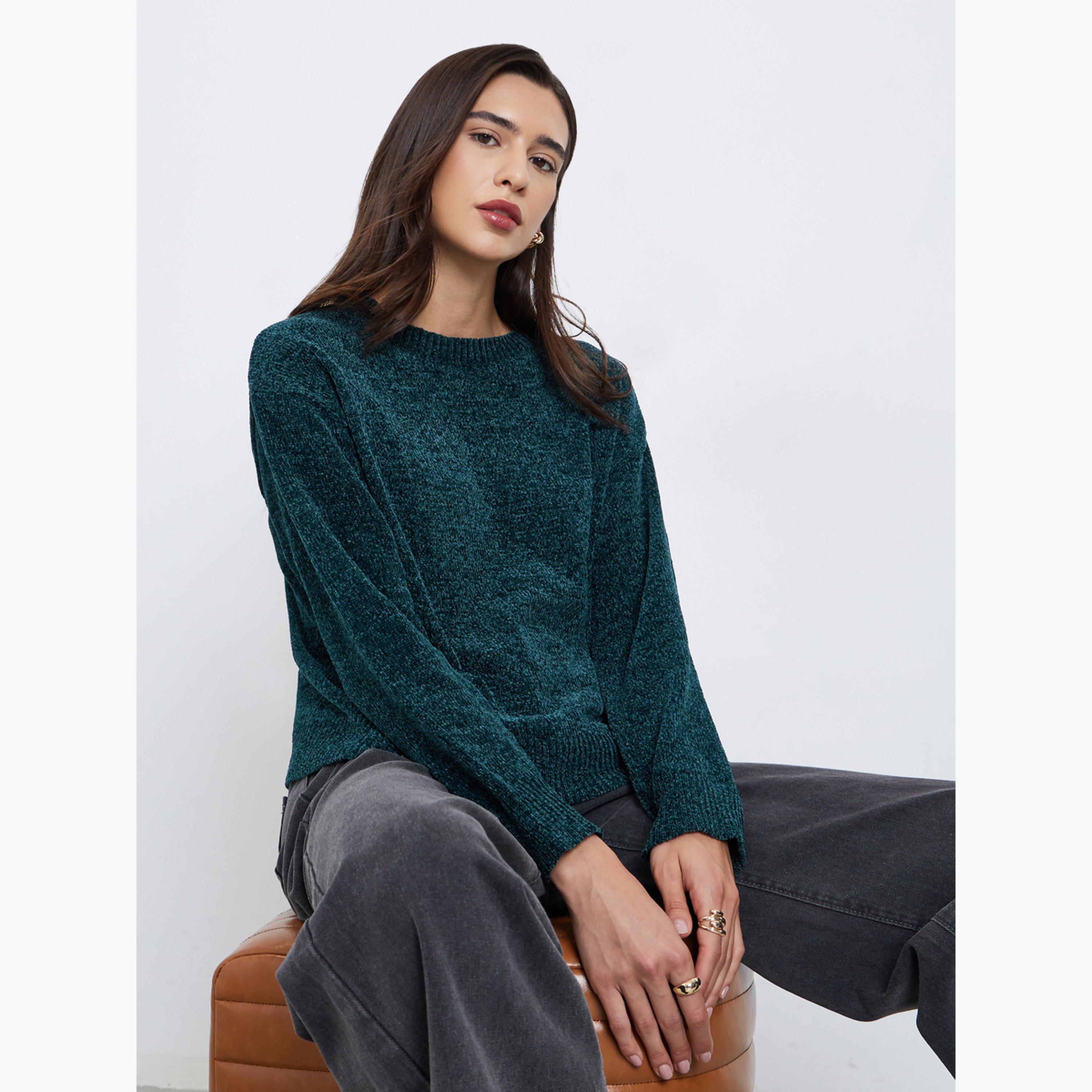 ستايلي - سترة خضراء داكنة بقصّة عادية-women-clothing-cardigansandjumpers-jumpers-image-3