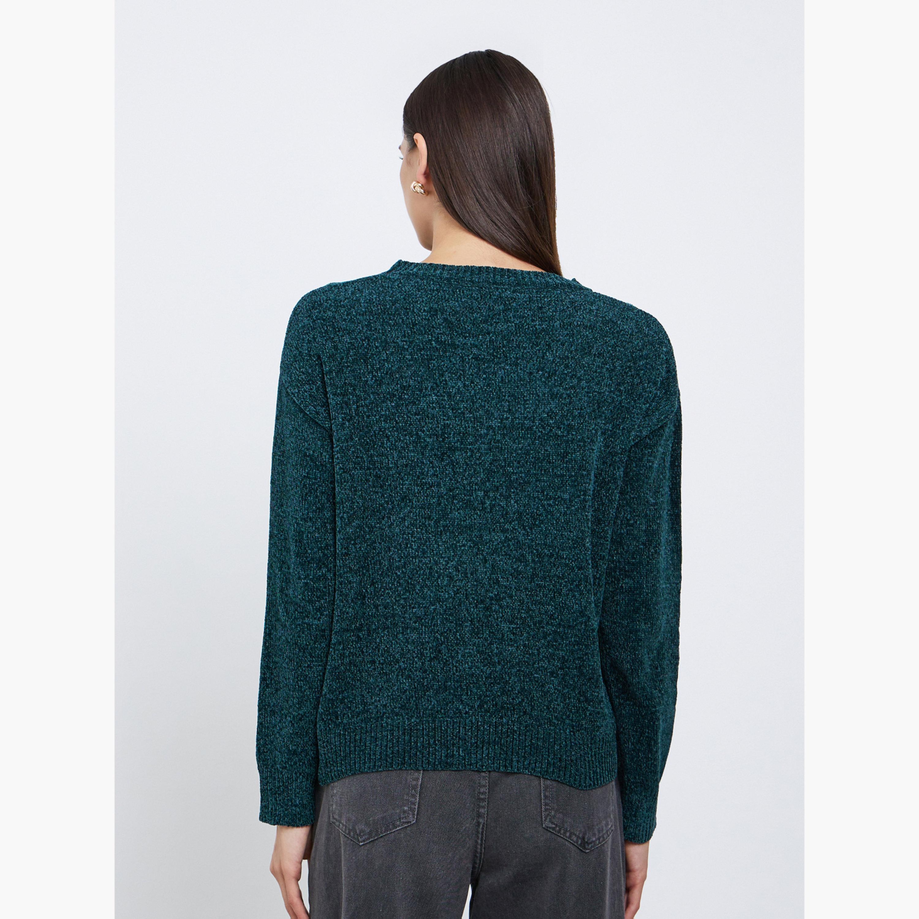 ستايلي - سترة خضراء داكنة بقصّة عادية-women-clothing-cardigansandjumpers-jumpers-image-4