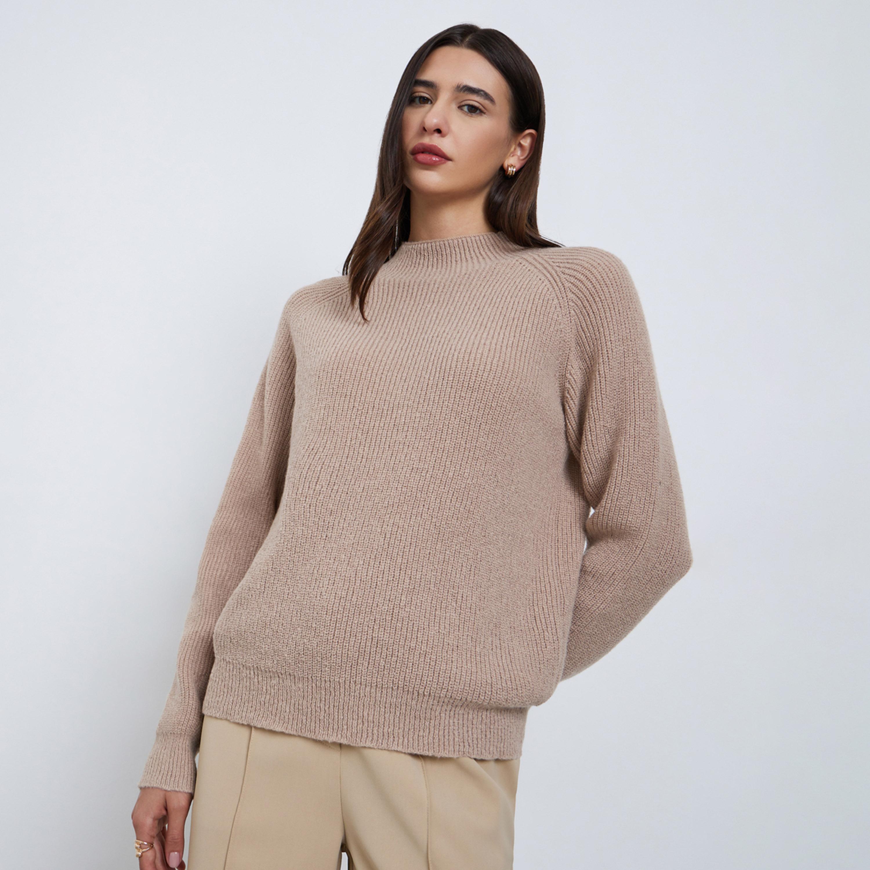 Styli Women Beige Regular Fit Sweater-women-clothing-cardigansandjumpers-jumpers-image-1