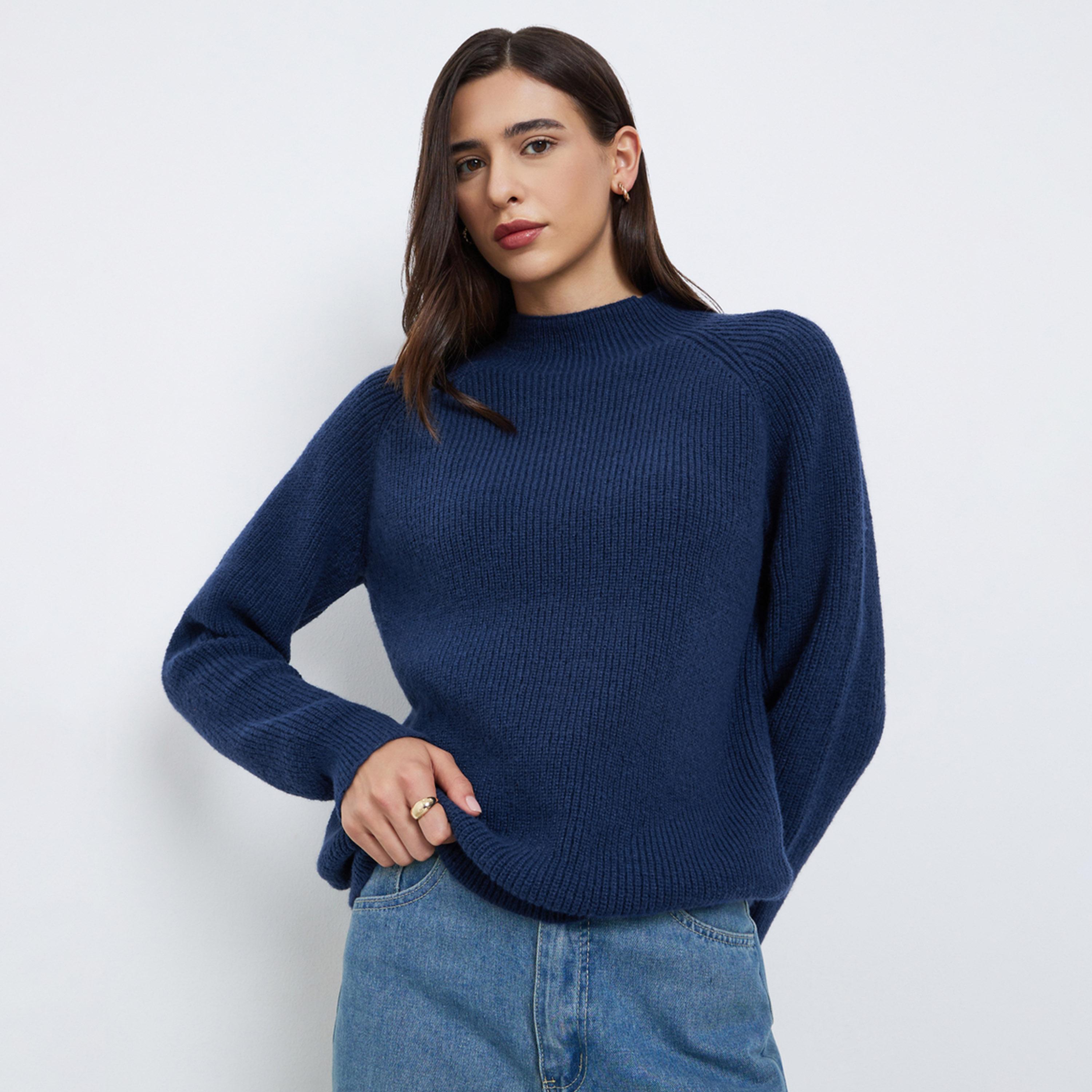 ستايلي - سترة زرقاء داكنة بقصّة عادية-women-clothing-cardigansandjumpers-jumpers-image-1