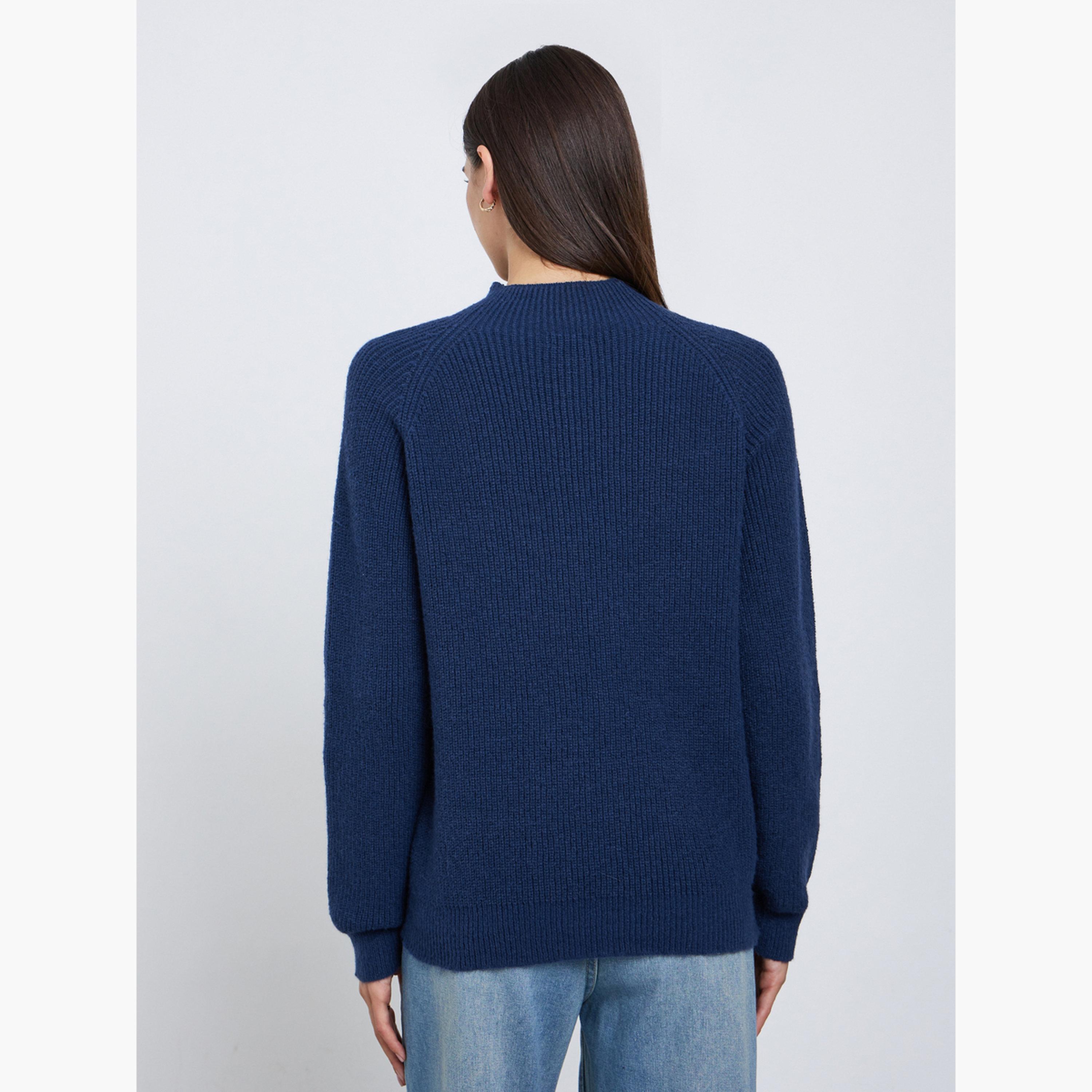 Styli Women Navy Blue Regular Fit Sweater-women-clothing-cardigansandjumpers-jumpers-image-4