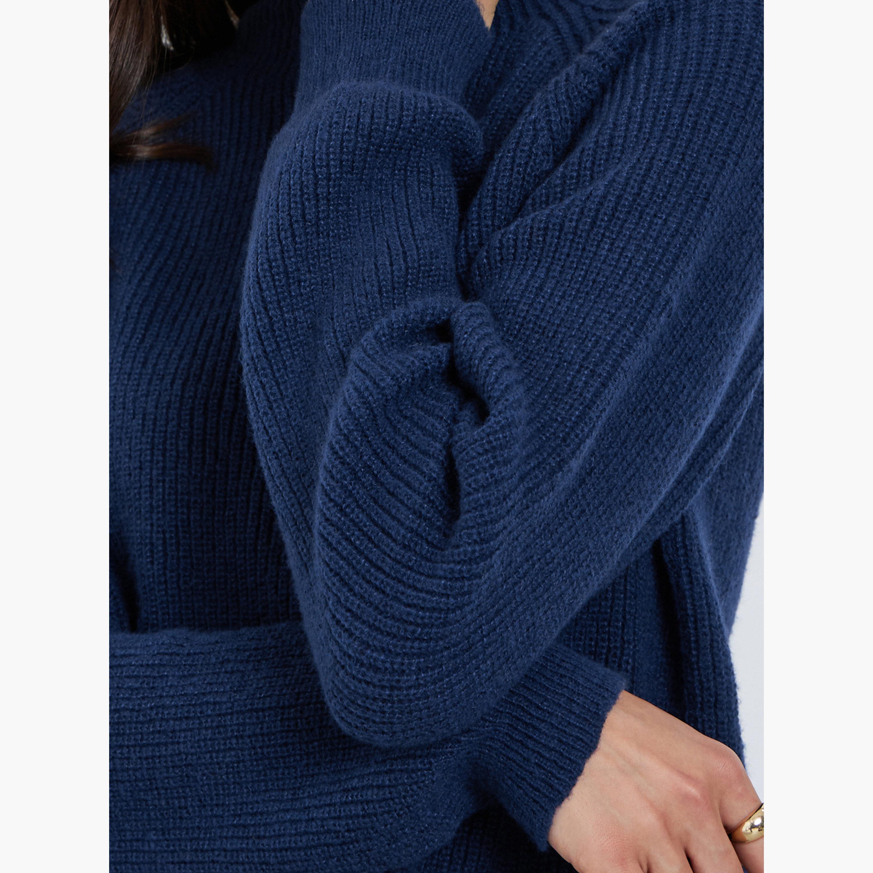 Styli Women Navy Blue Regular Fit Sweater-women-clothing-cardigansandjumpers-jumpers-image-5