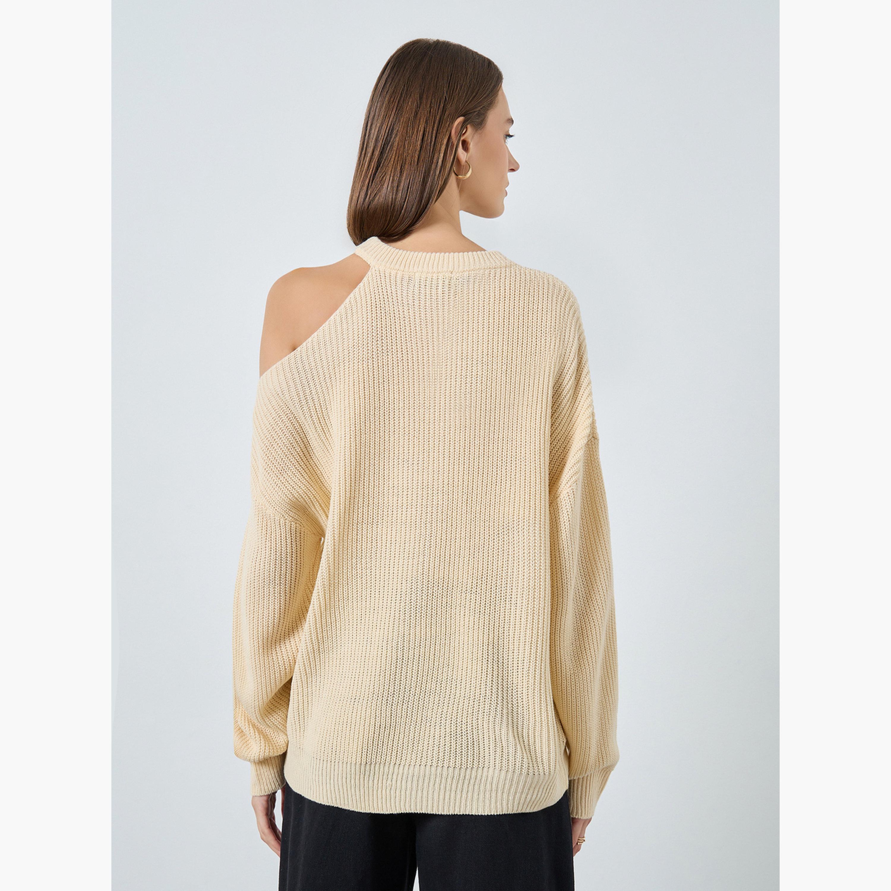ستايلي - سترة بيج محبوكة بأكتاف مكشوفة للنساء -women-clothing-cardigansandjumpers-jumpers-image-1
