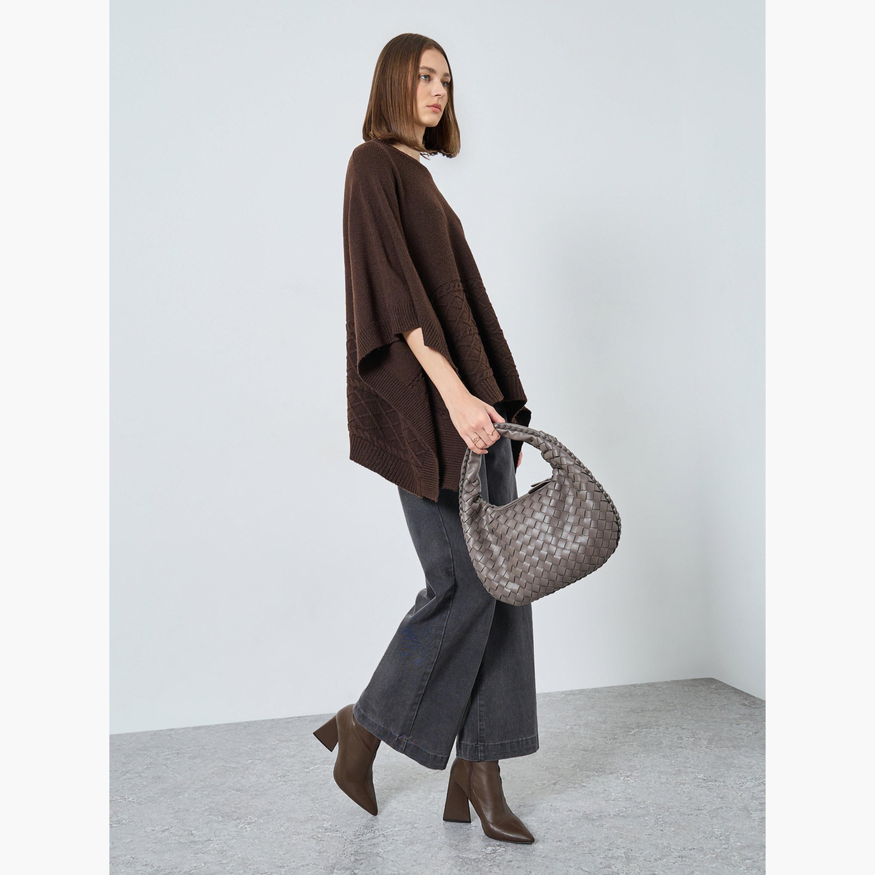 ستايلي - سترة بقصّة عادية لون بنيّ القهوة للنساء -women-clothing-cardigansandjumpers-jumpers-image-2