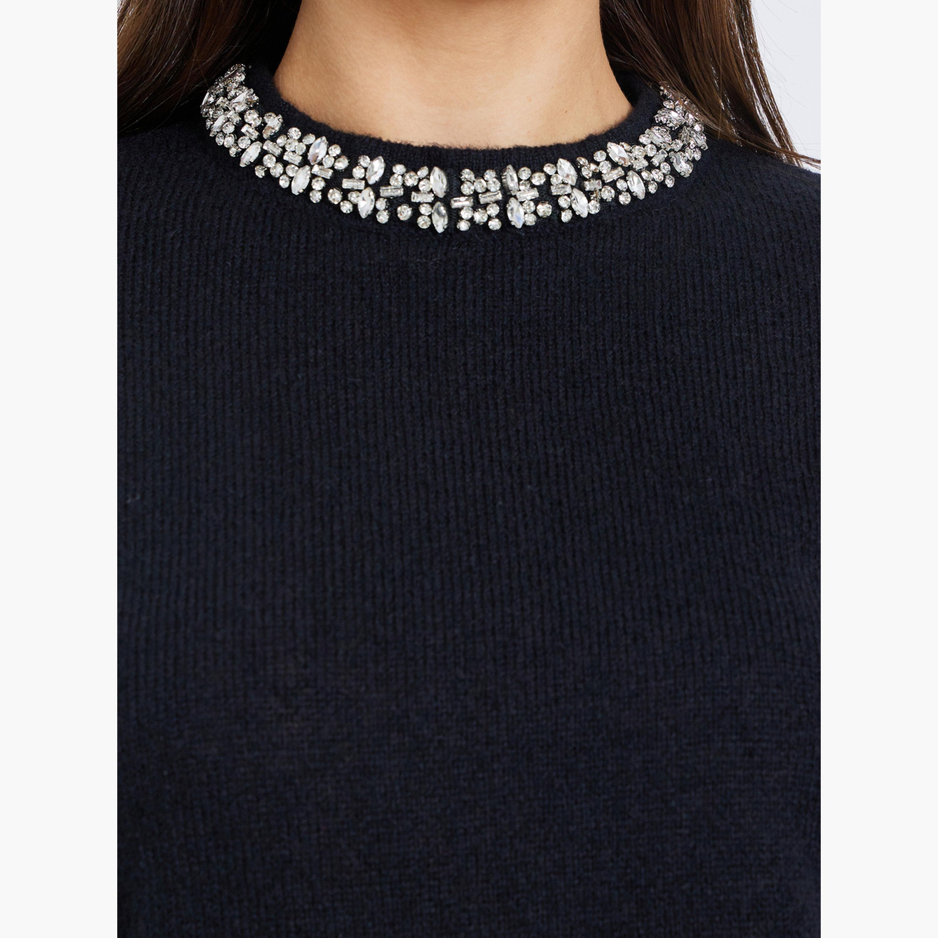 ستايلي - سترة مزينة بقصّة عادية للنساء -women-winterwear-cardigansandjumpers-jumpers-image-3