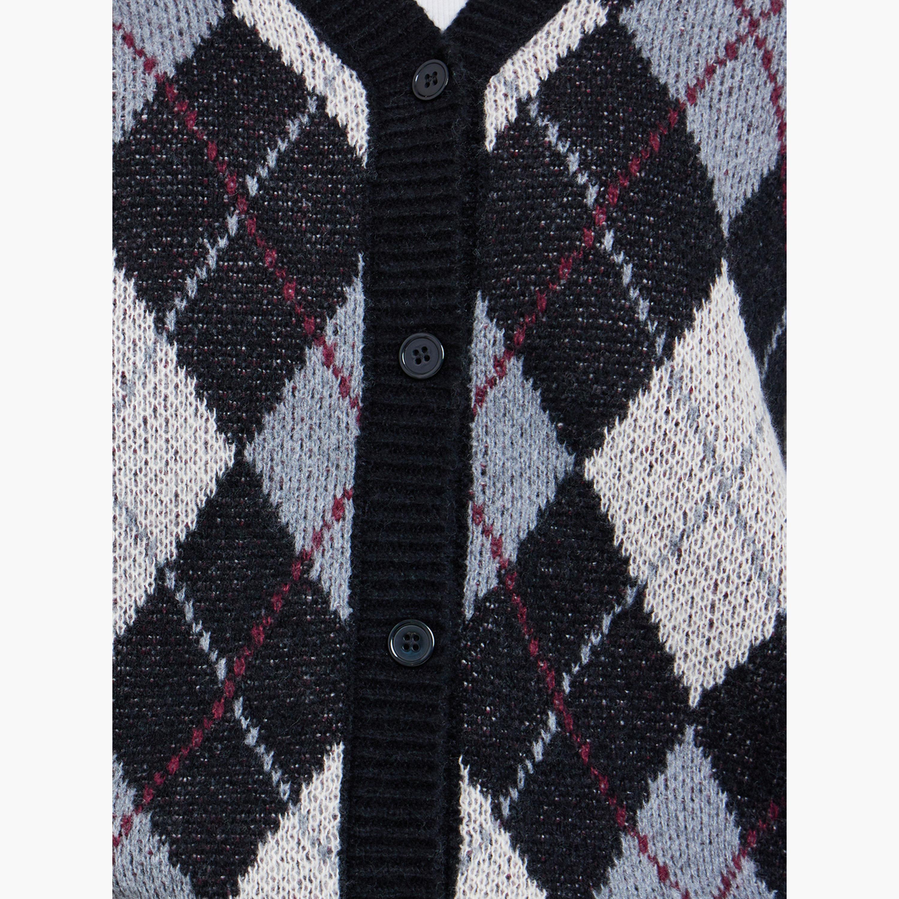 Styli Women Oversized Longline Argyle Pattern Cardigan-women-clothing-cardigansandjumpers-cardigans-image-5