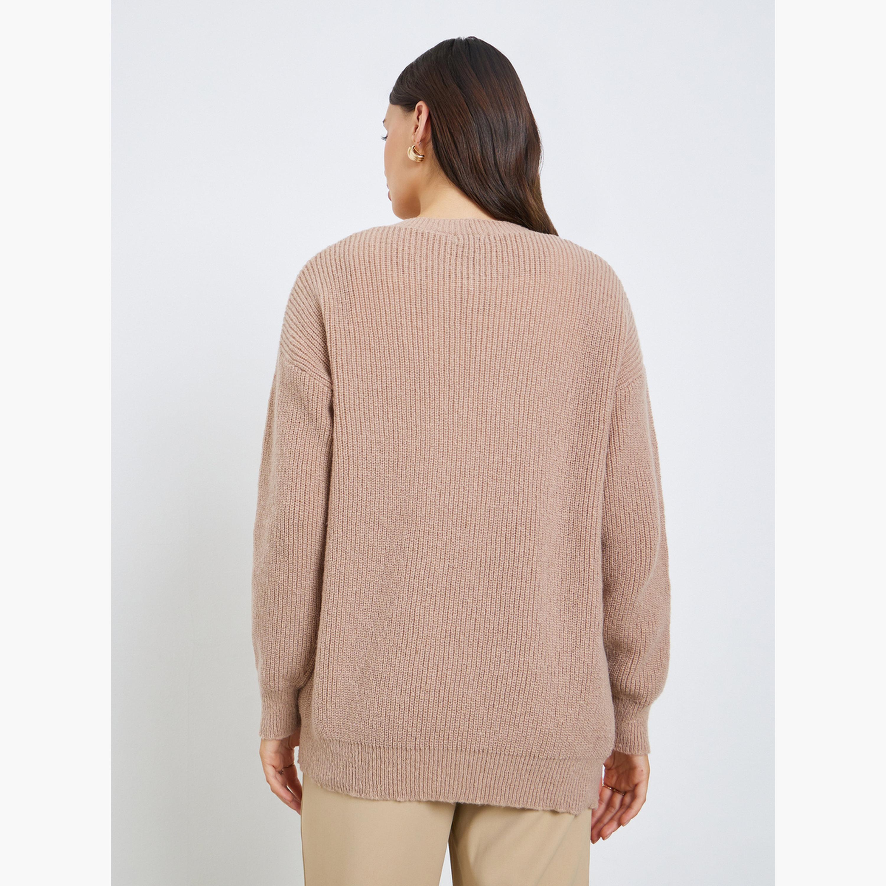 ستايلي - كارديغان طويل مطرز بقصّة عادية للنساء -women-winterwear-cardigansandjumpers-cardigans-image-5