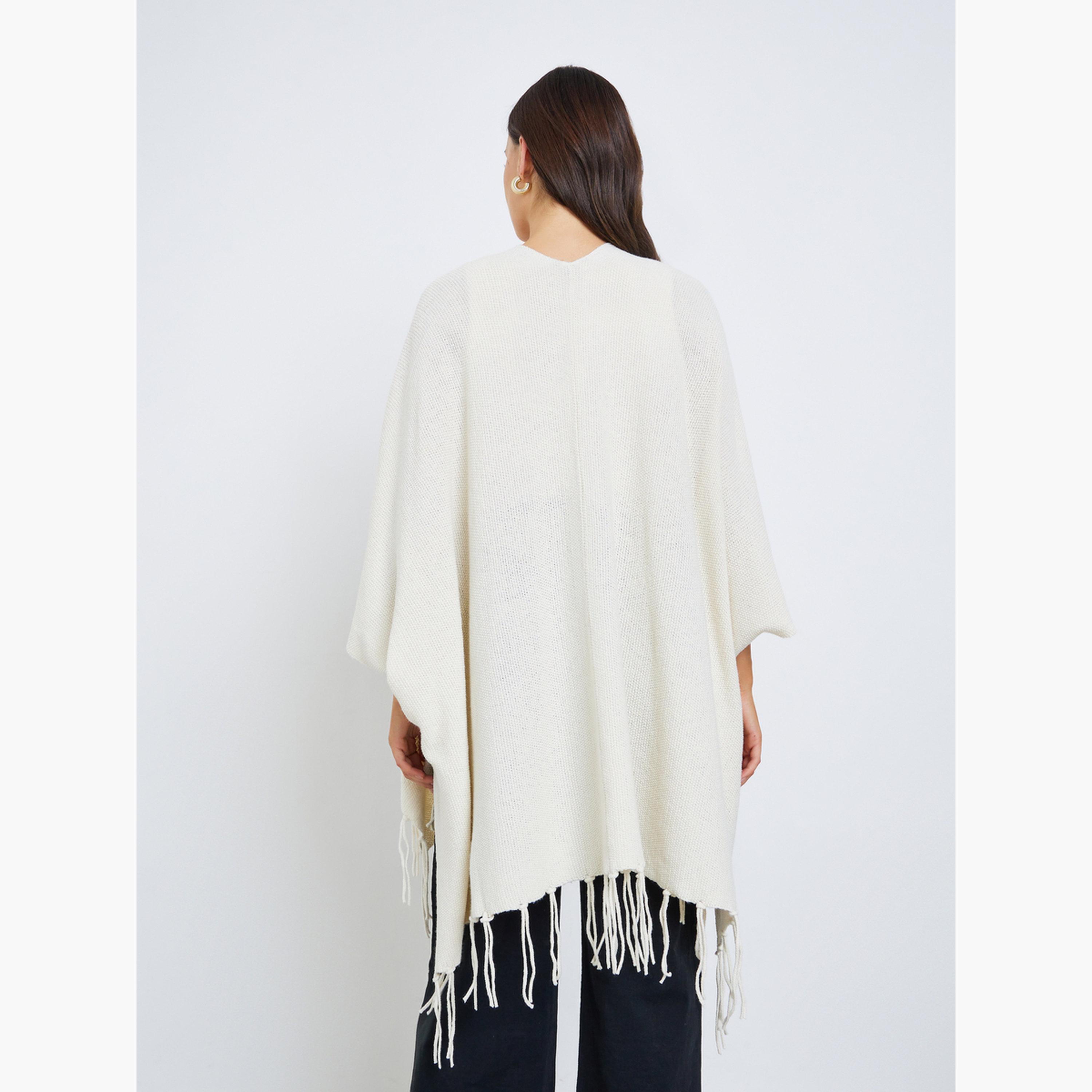 ستايلي - كارديغان طويل واسع مع حواف للنساء -women-winterwear-cardigansandjumpers-cardigans-image-4